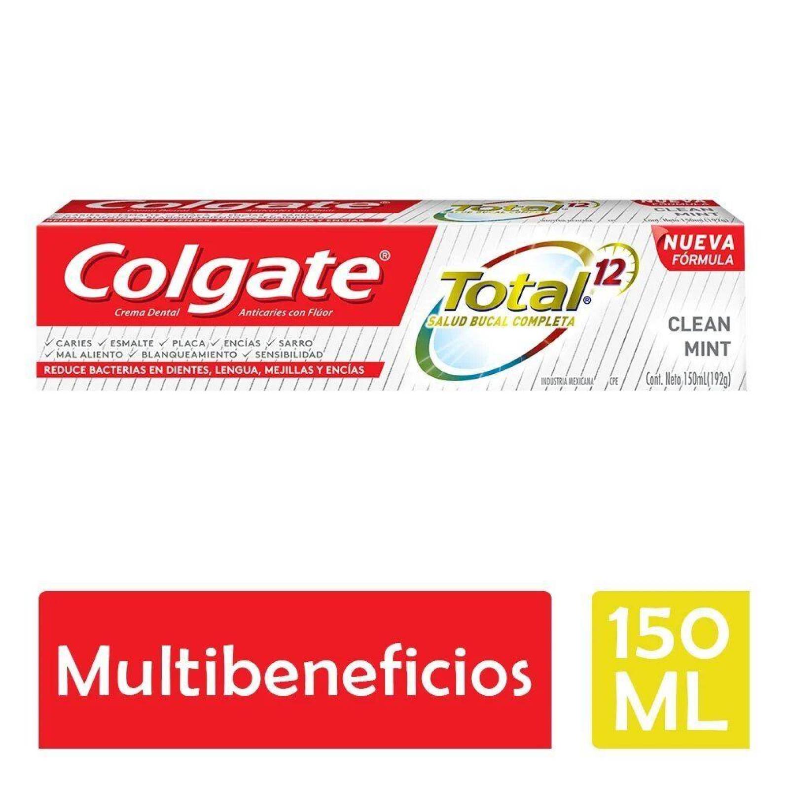 Colgate Crema Dental Total 12 Clean Mint Tubo Con 150 Ml 