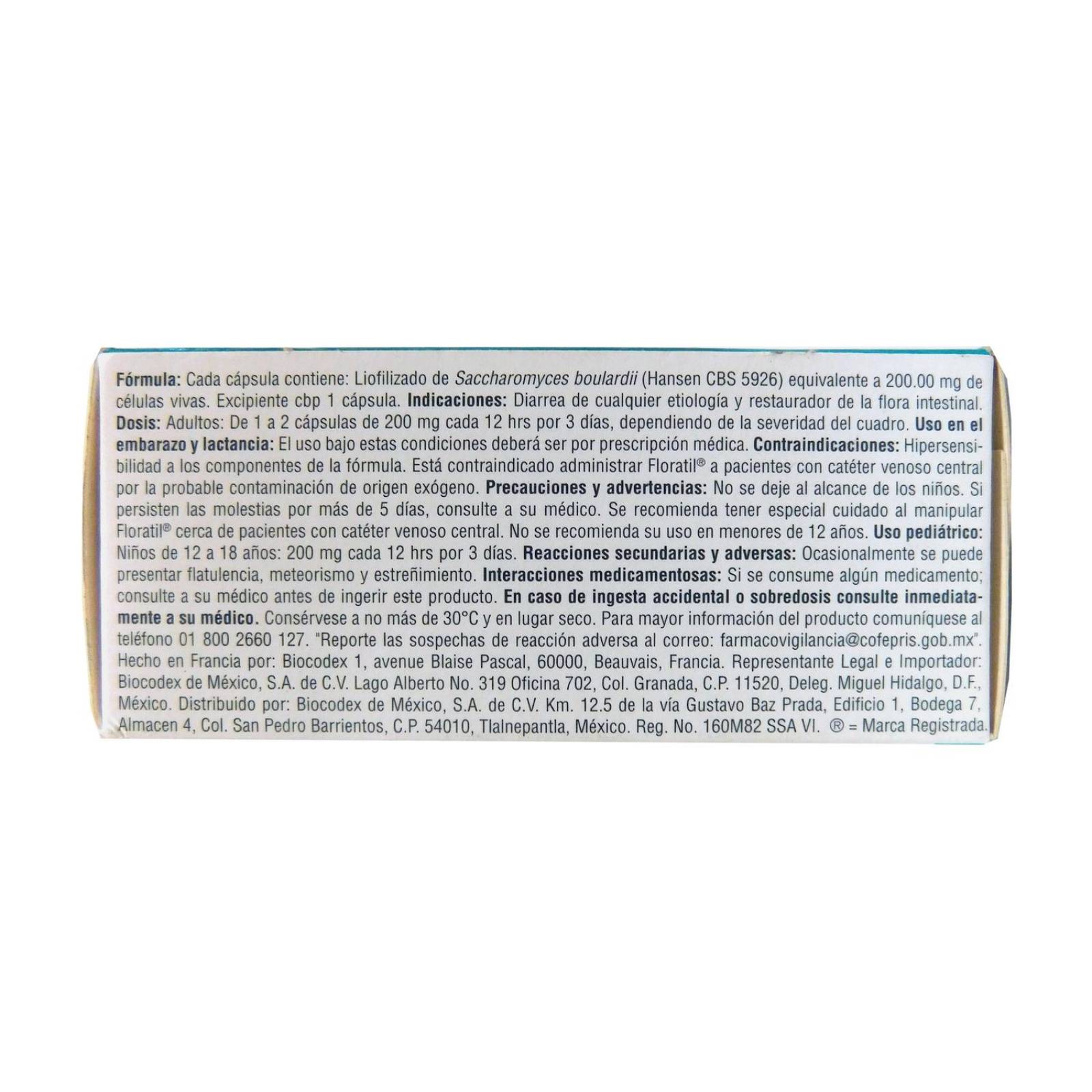 Floratil 200 mg Caja Con 12 Cápsulas 