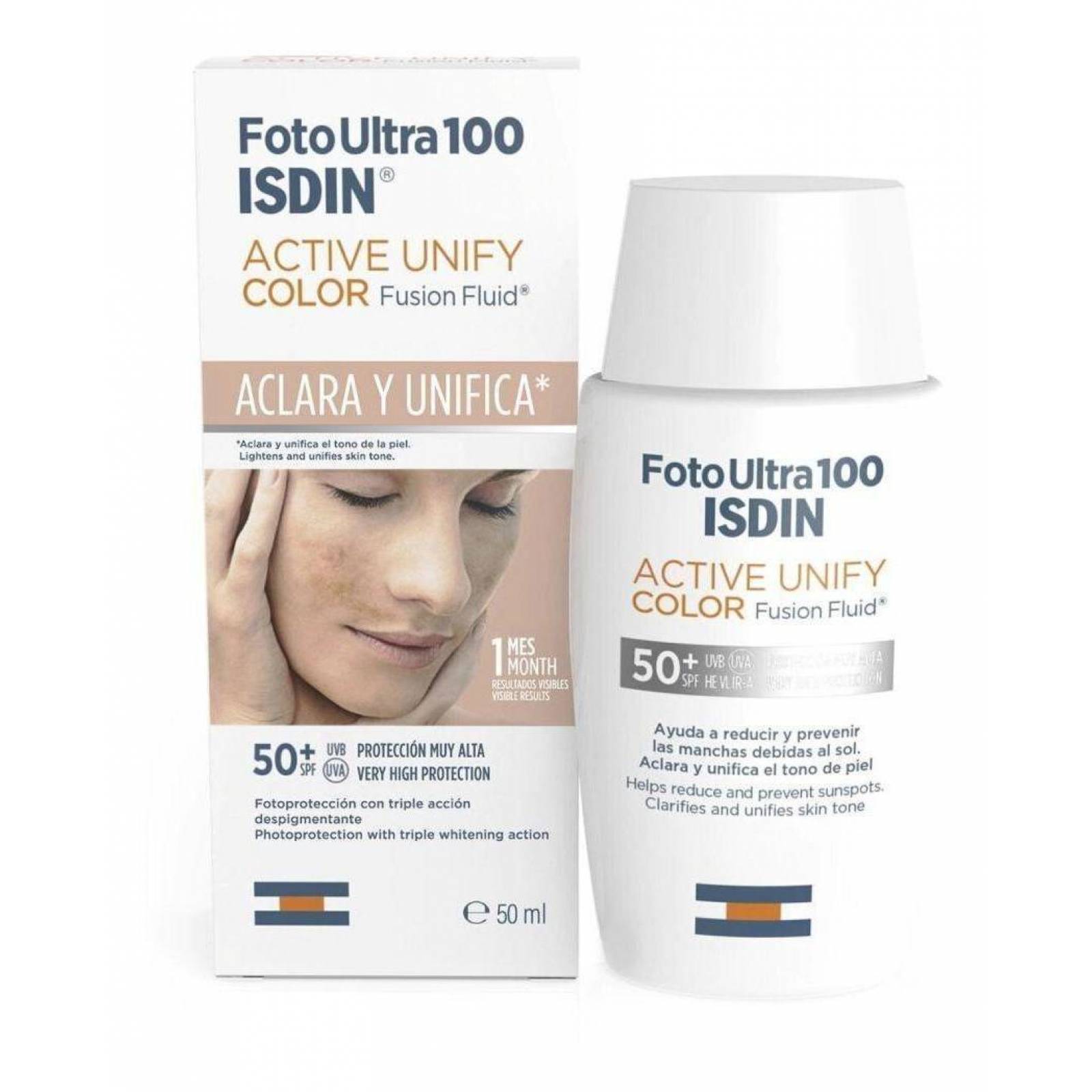 Fotoultra 100 Isdin Active Unify Color Caja Con Frasco Con 5 