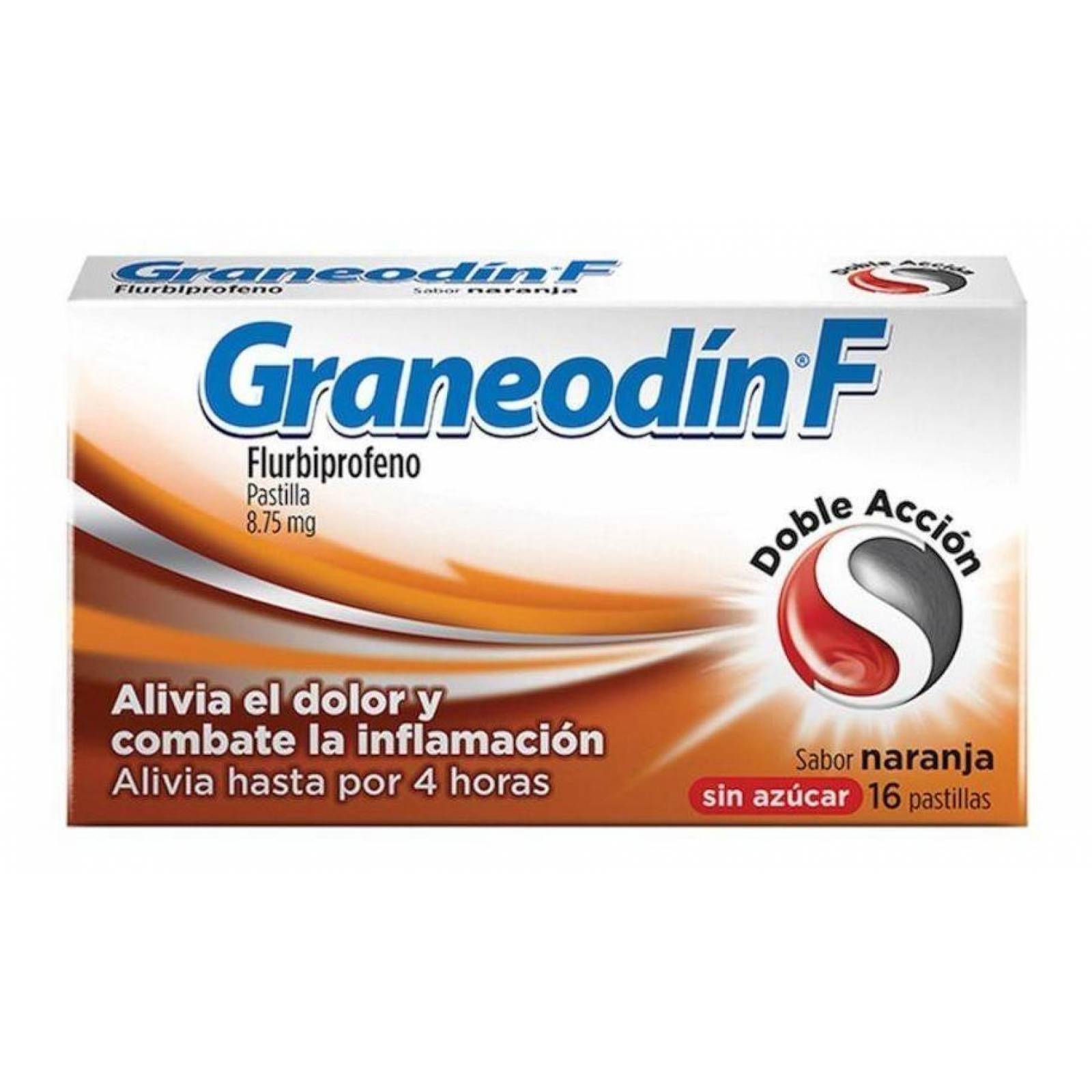 Graneodín F 8.75 Mg Caja Con 16 Pastillas Sabor Naranja 