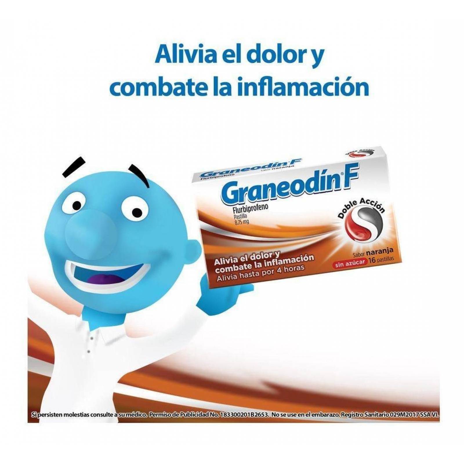 Graneodín F 8.75 Mg Caja Con 16 Pastillas Sabor Naranja 