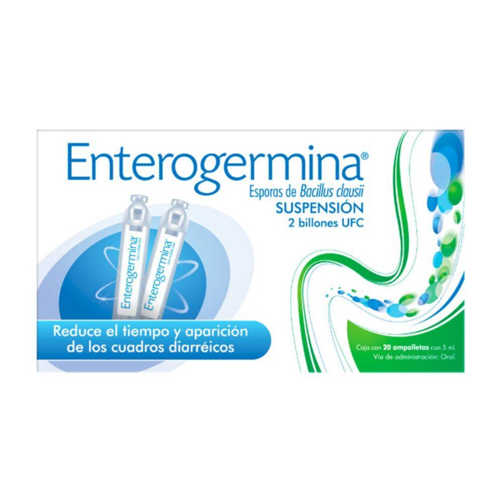 Enterogermina Caja Con 20 Ampolletas De 5 mL 