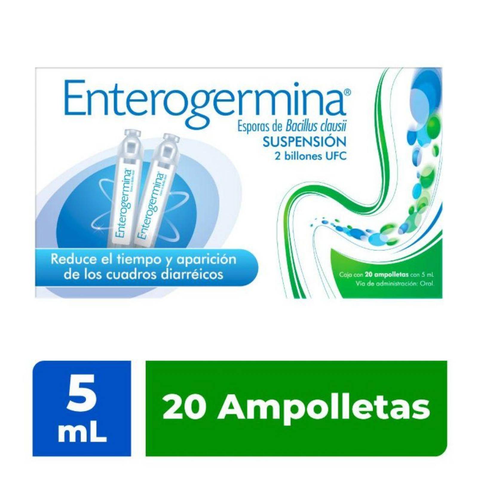 Enterogermina Caja Con 20 Ampolletas De 5 mL 