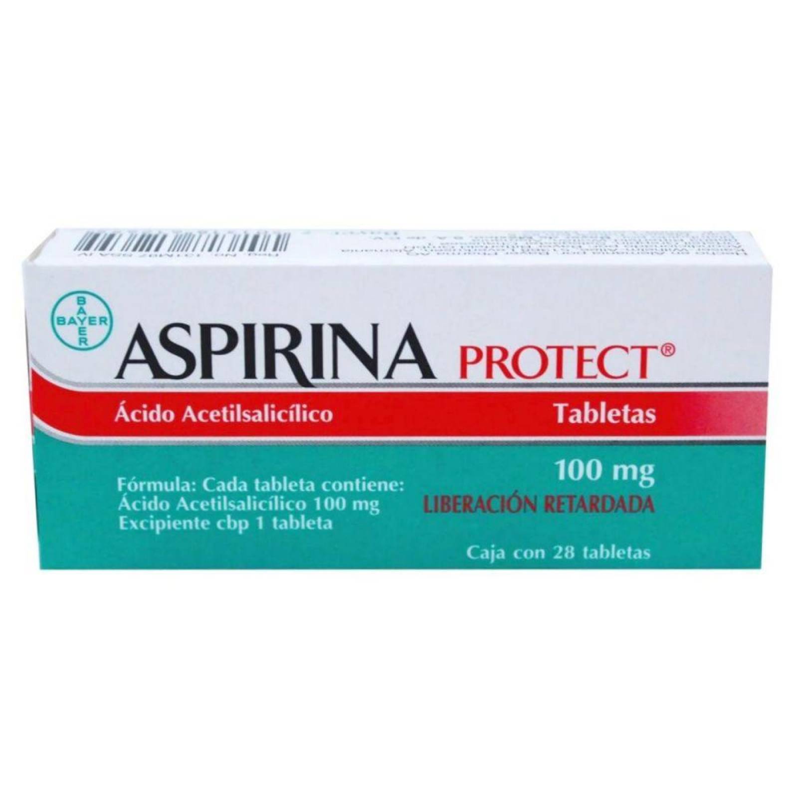 Aspirina Protect 100 mg Caja Con 28 Tabletas 