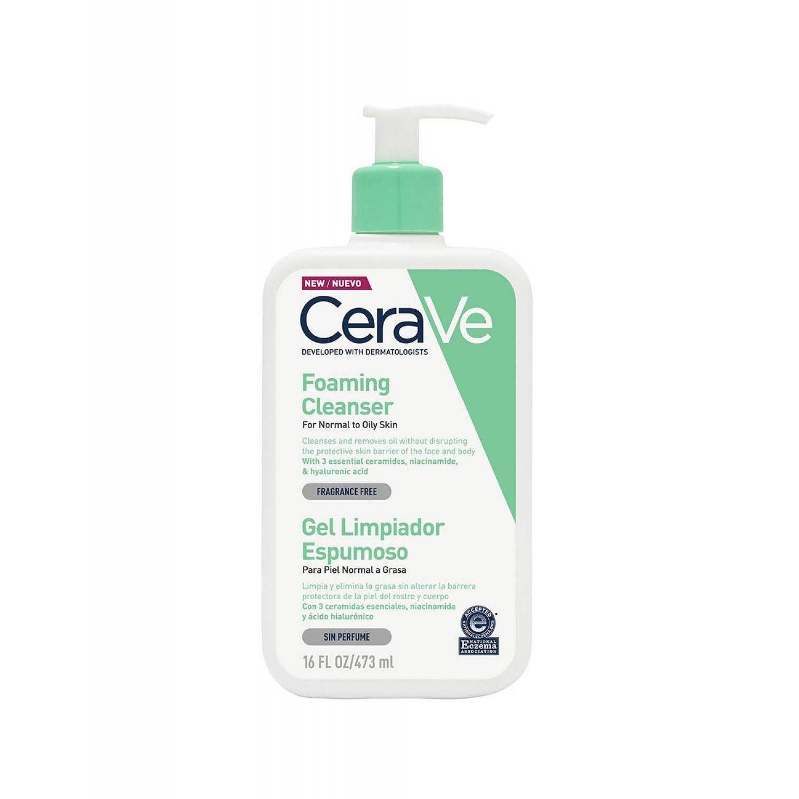 Cerave Gel Limpiador Espumoso Con 473 mL 