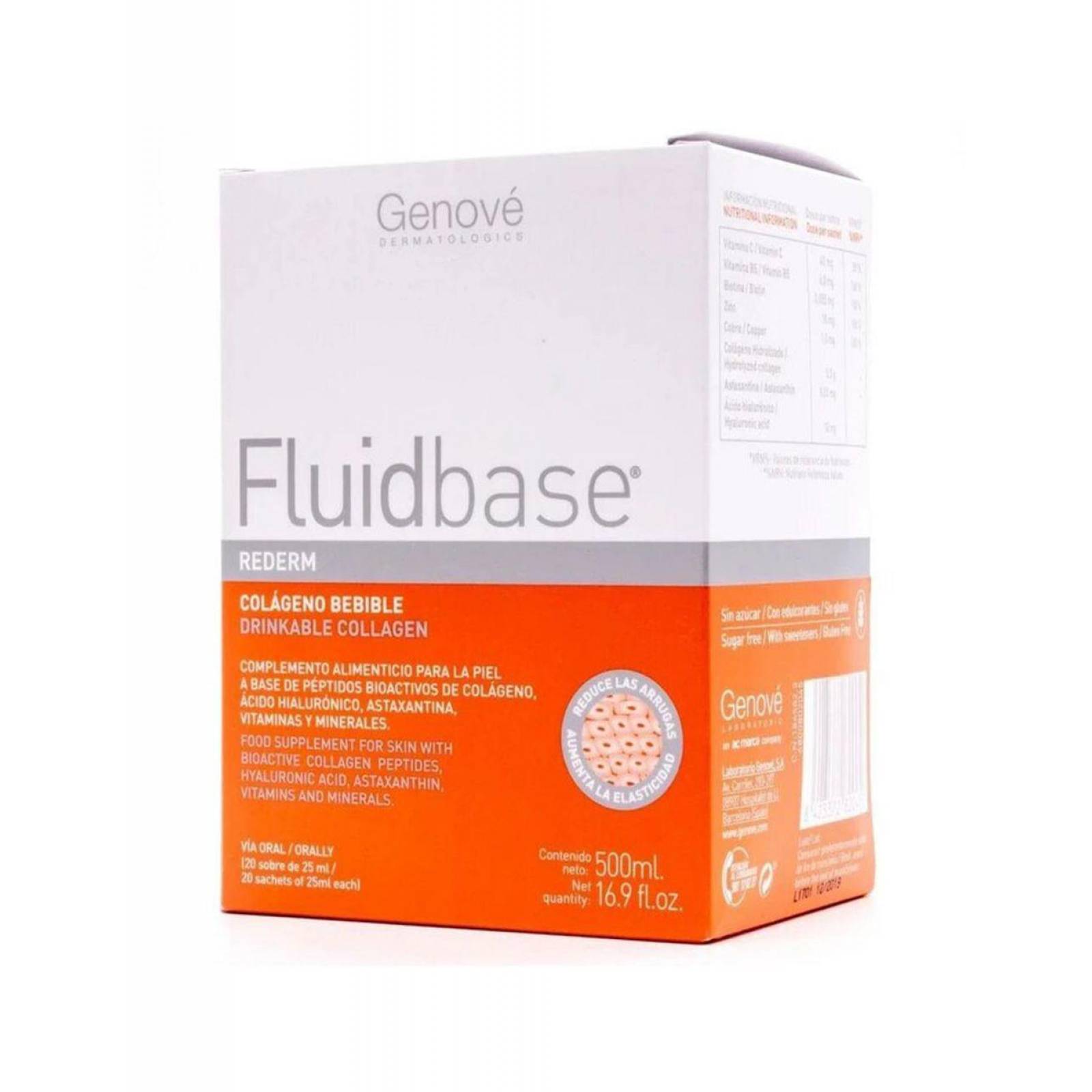 Genové Fluidbase Rederm 20 Sobres De 25 mL Cada Uno 