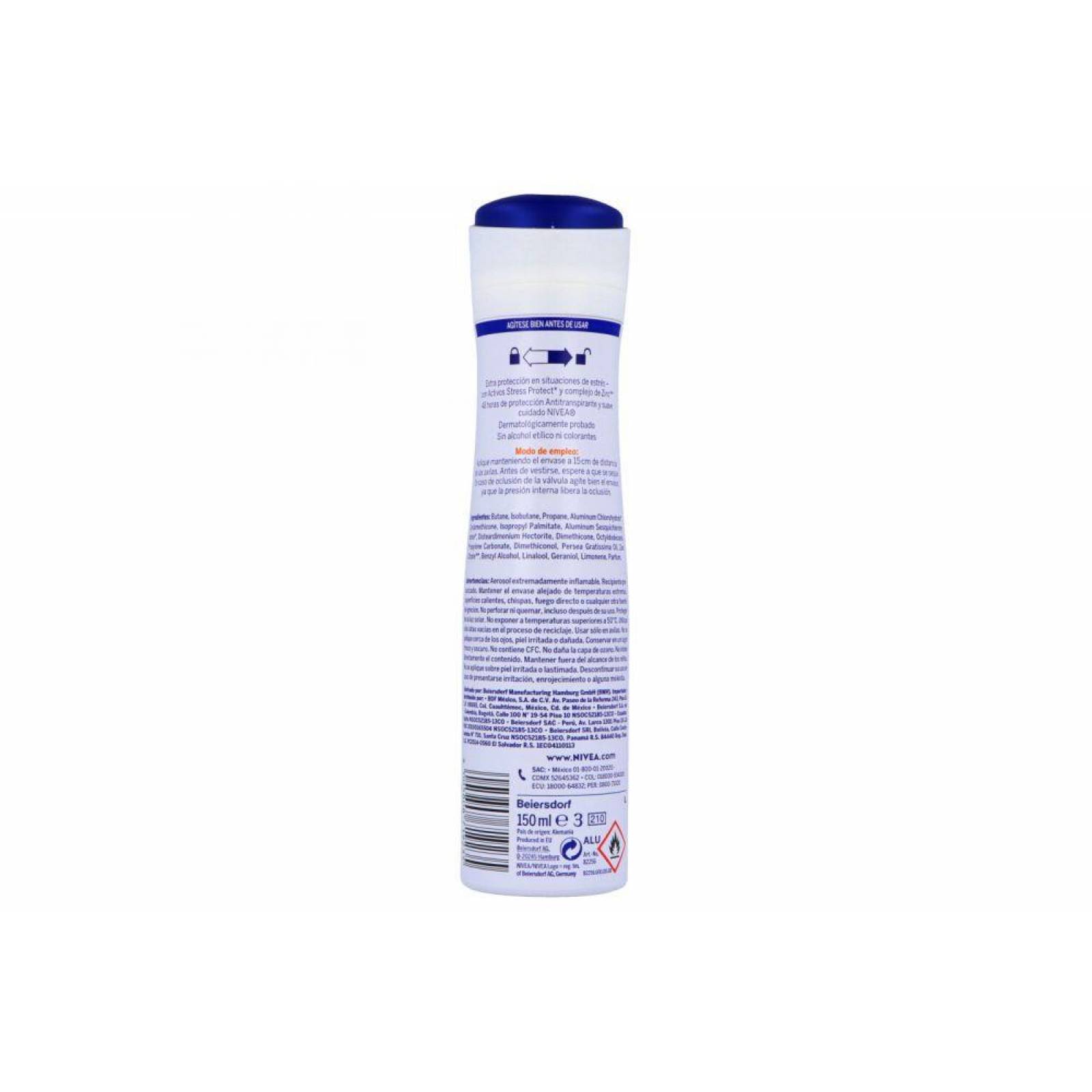 Antitranspirante Nivea Stress Protect En Aerosol Envase Con 150 mL 