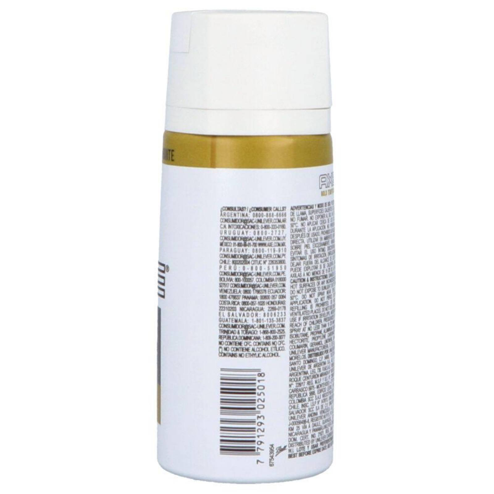 Antitranspirante Axe Gold Temptation Seco En Aerosol Envase Con 152 mL 
