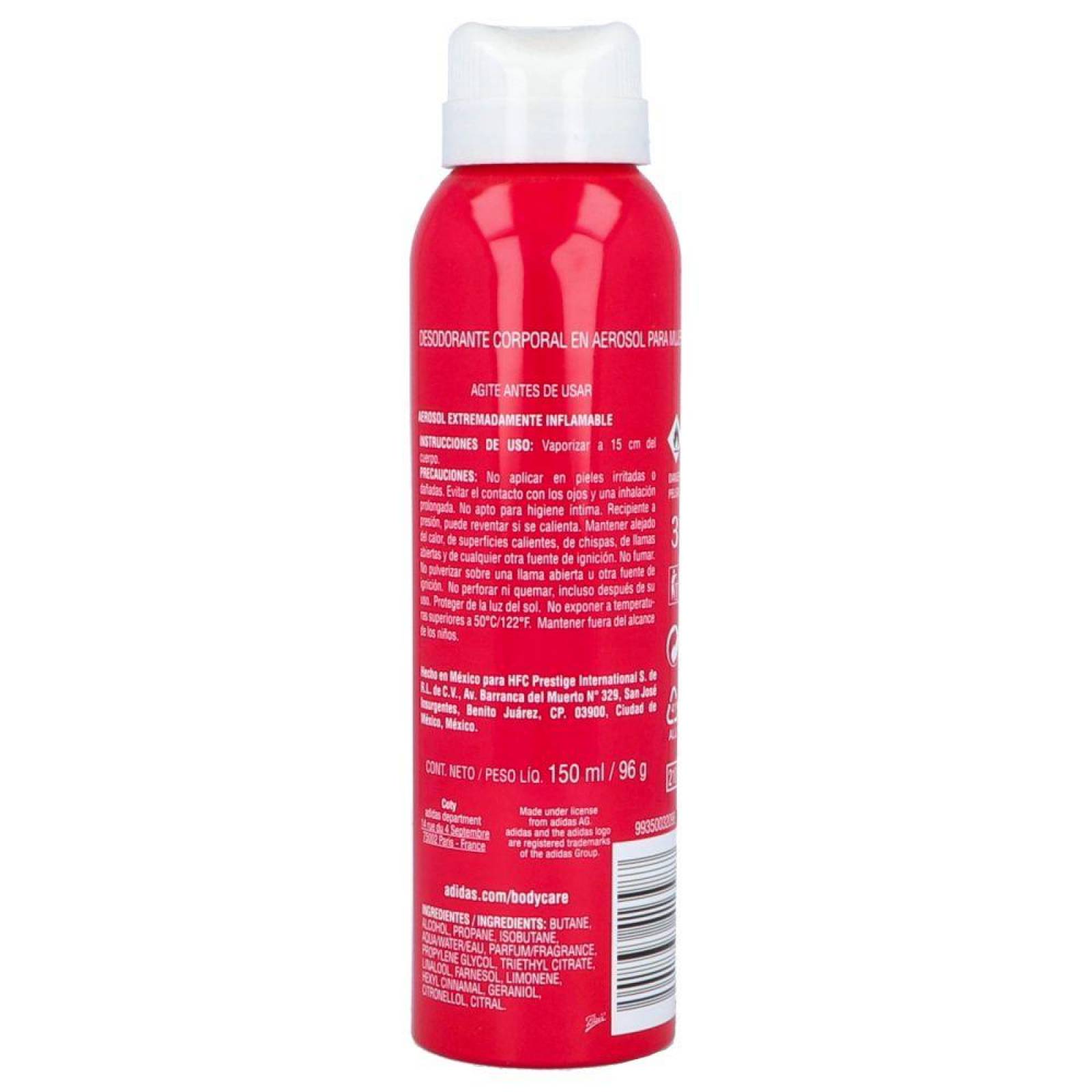 Adidas Fruity Rhythm Frasco Aerosol Con 150 mL 