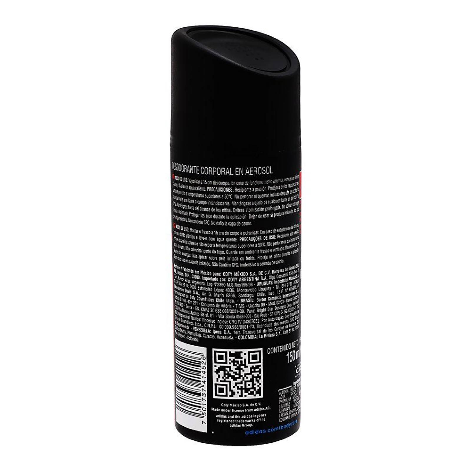 DESODORANTE CORPORAL ADIDAS TEAM FIVE AEROSOL CON 150 ML 