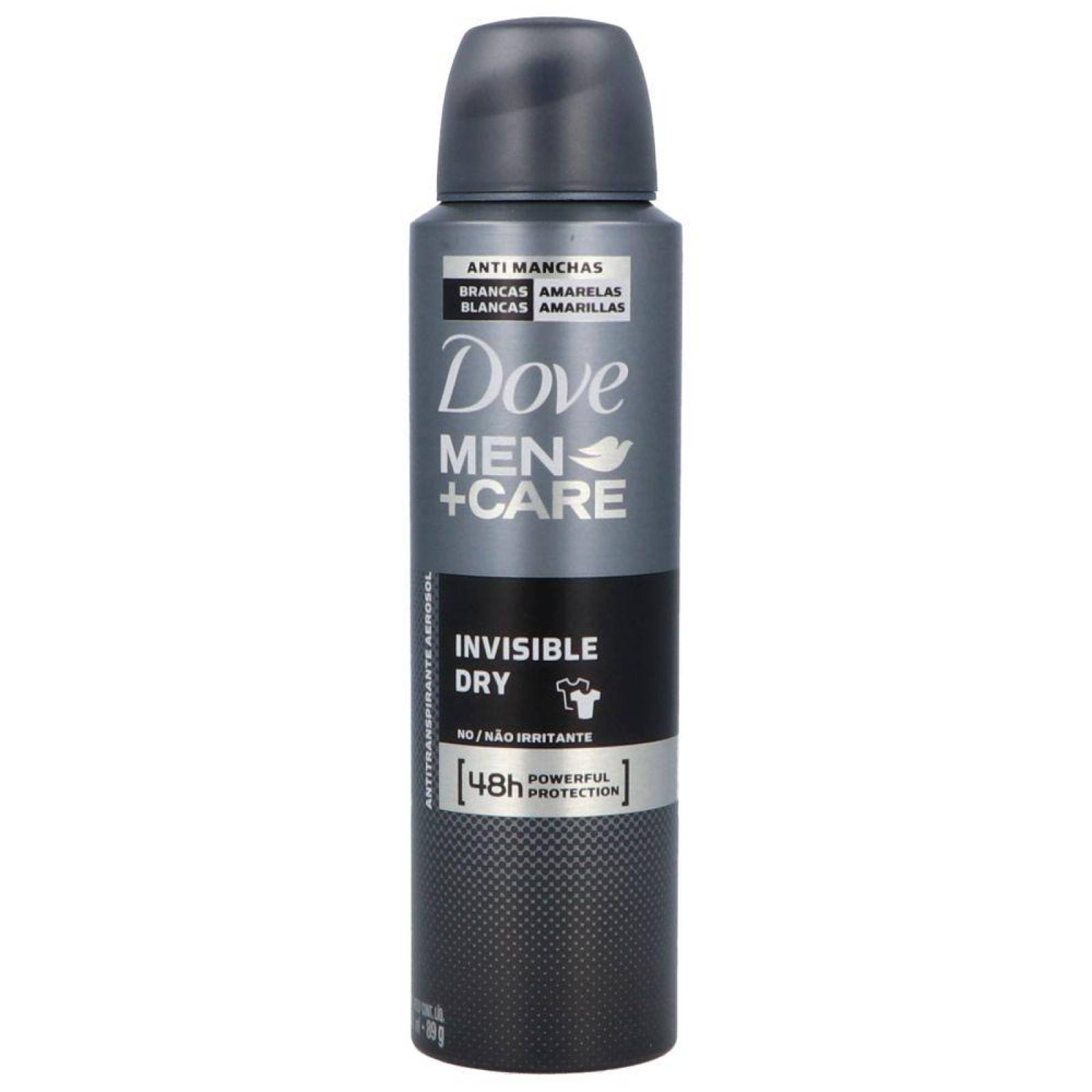 Desodorante Antitranspirante Dove Invisible Dry Para Hombre Aerosol Con 150 Ml 