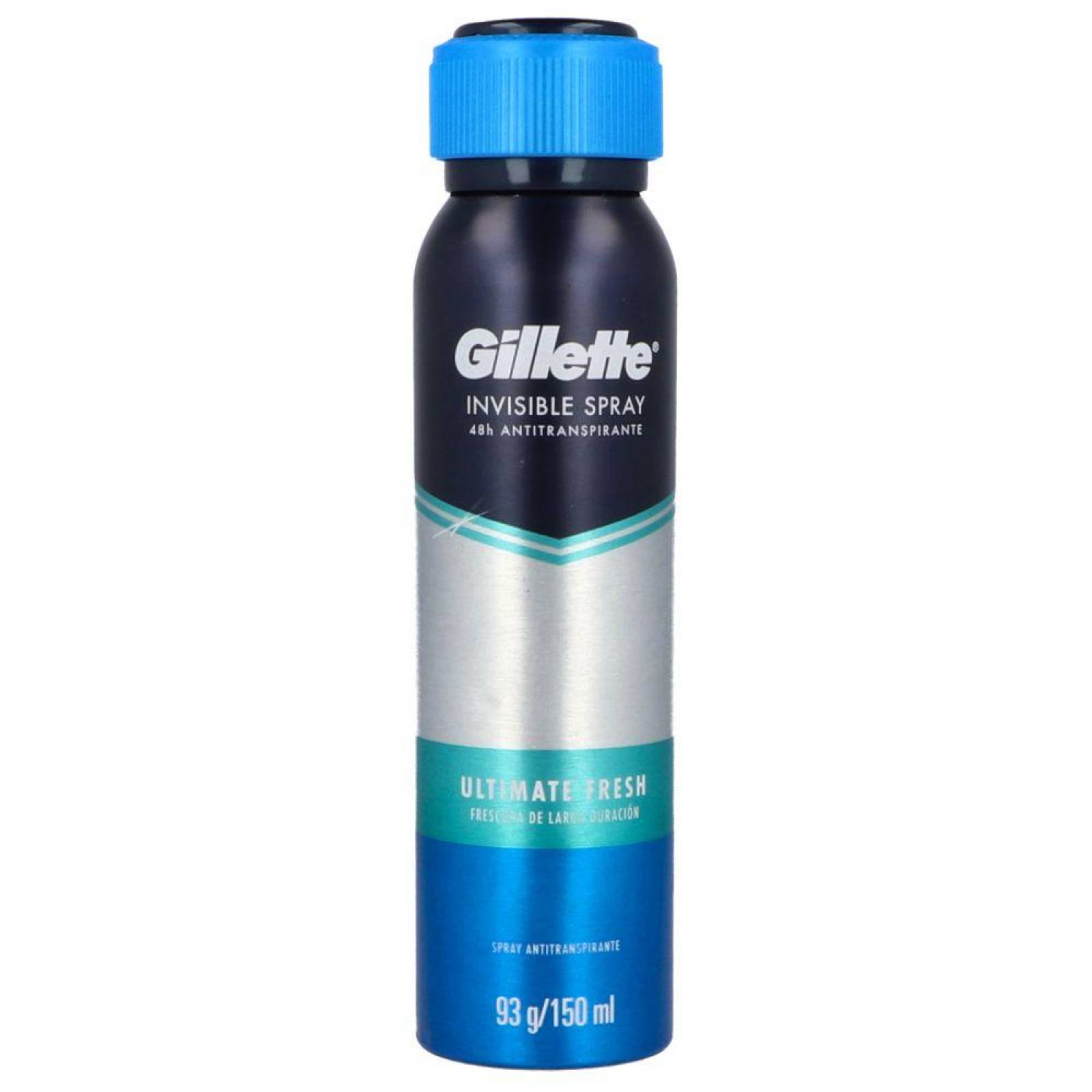 Gillette Desodorante Antitranspirante en Aerosol Ultimate Fresh 93g 