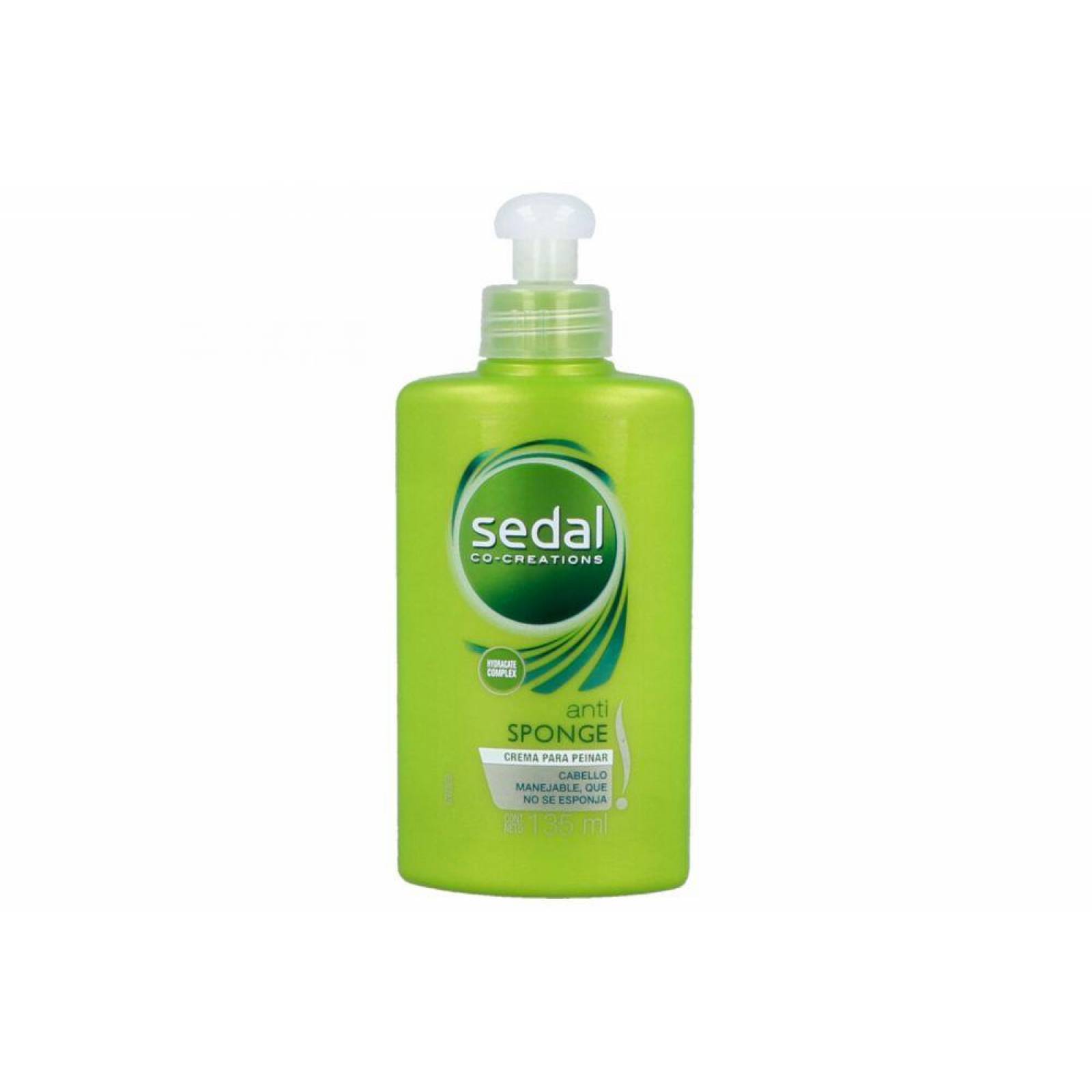 Crema Para Peinar Sedal Anti-Sponge Frasco Con 135 mL 