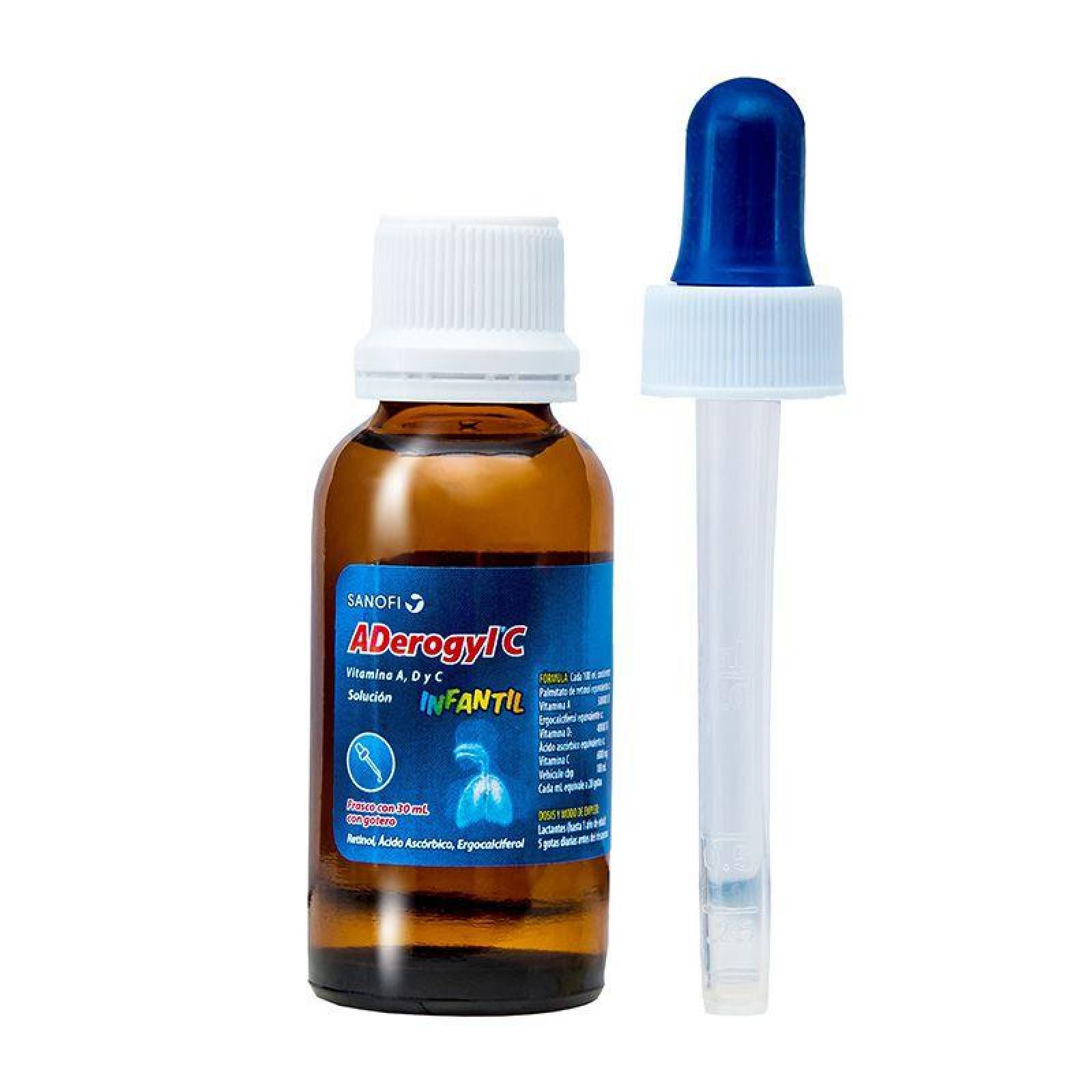 Aderogyl C Solución Infantil Caja Con Frasco Con 30 mL 