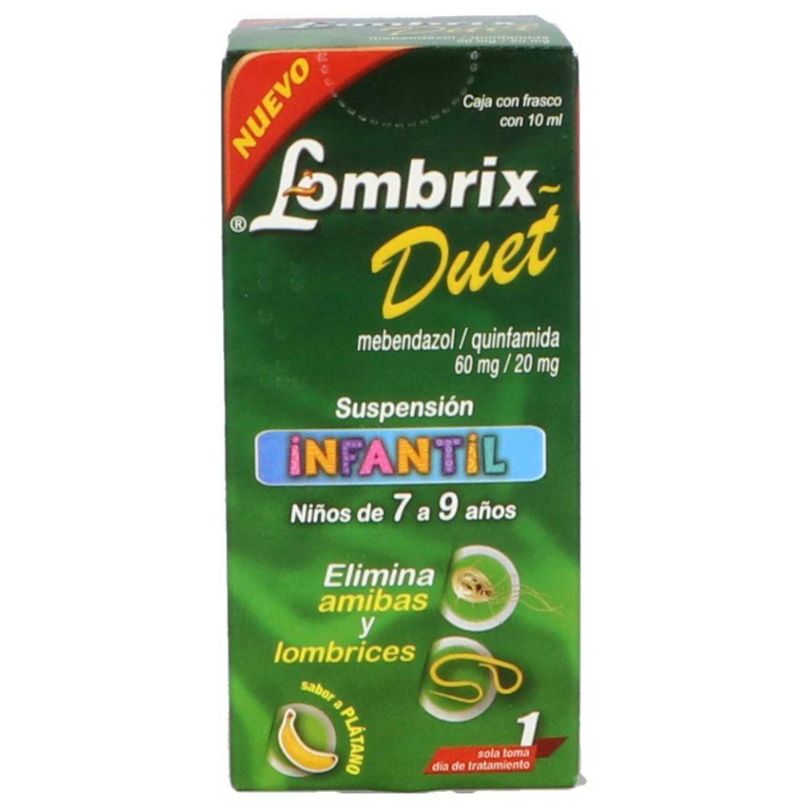 Lombrix Duet 60 mg/20 mg Suspensión Caja Con 10 mL 