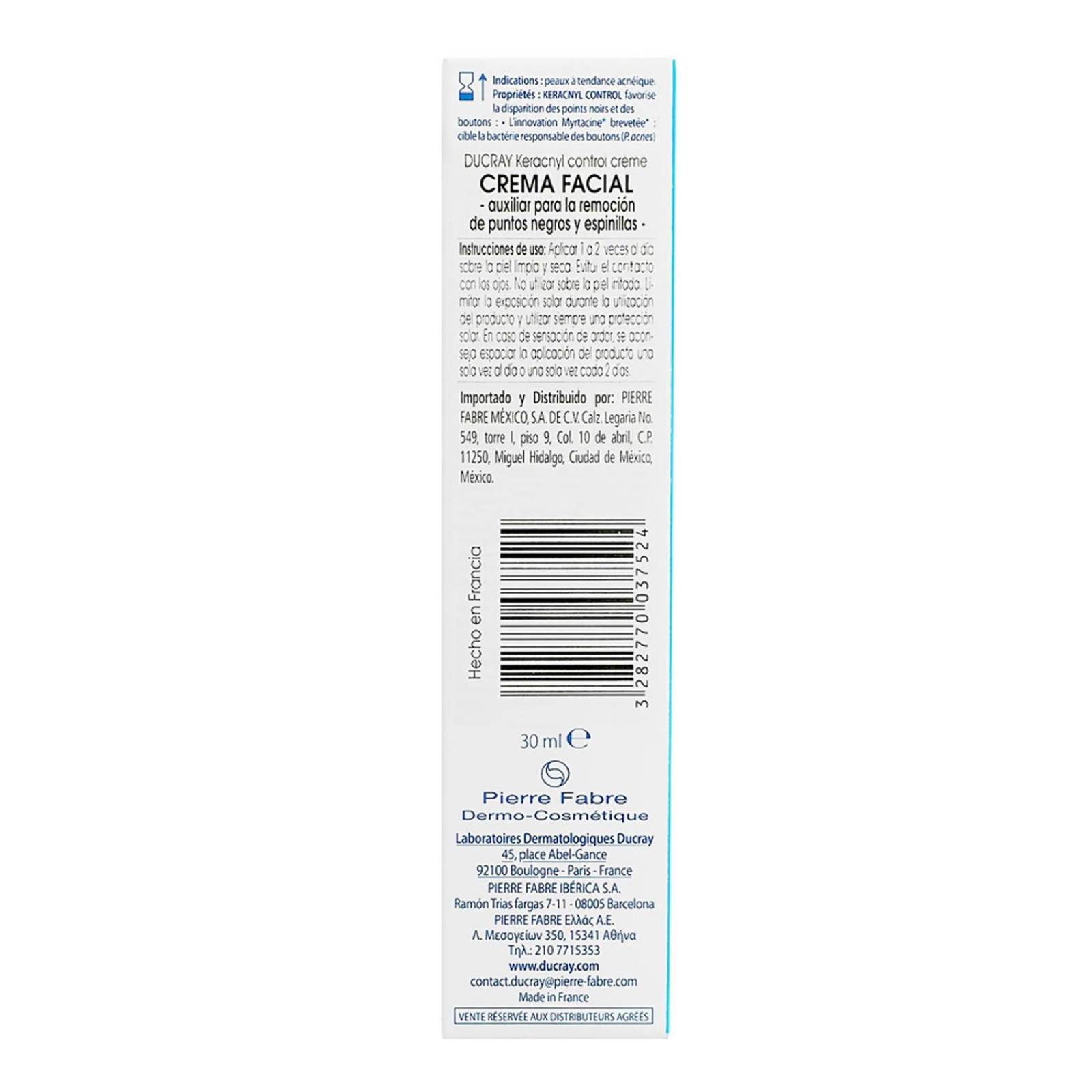 Ducray Keracnyl Control Crema 30 mL 