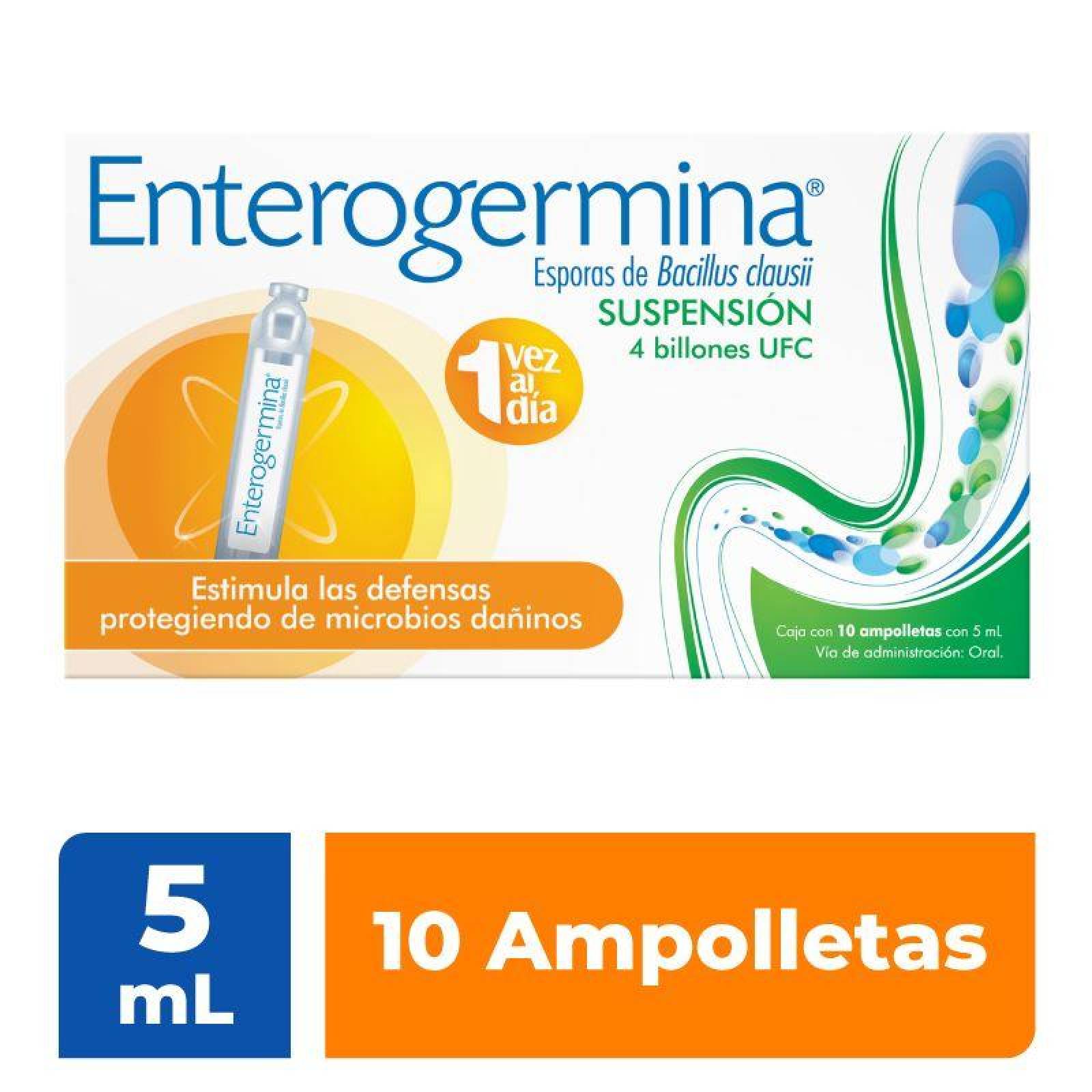 Enterogermina Caja Con 10 Ampolletas Con 5 mL 