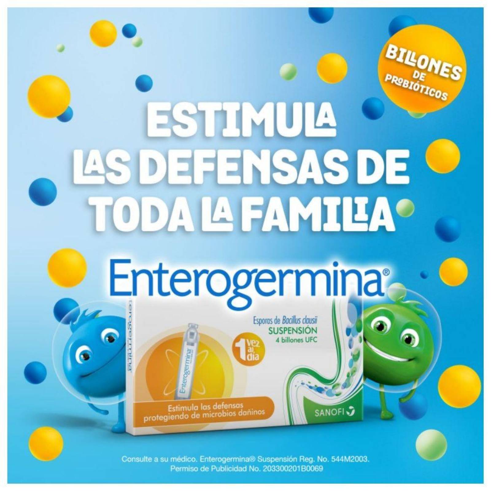 Enterogermina Caja Con 10 Ampolletas Con 5 mL 