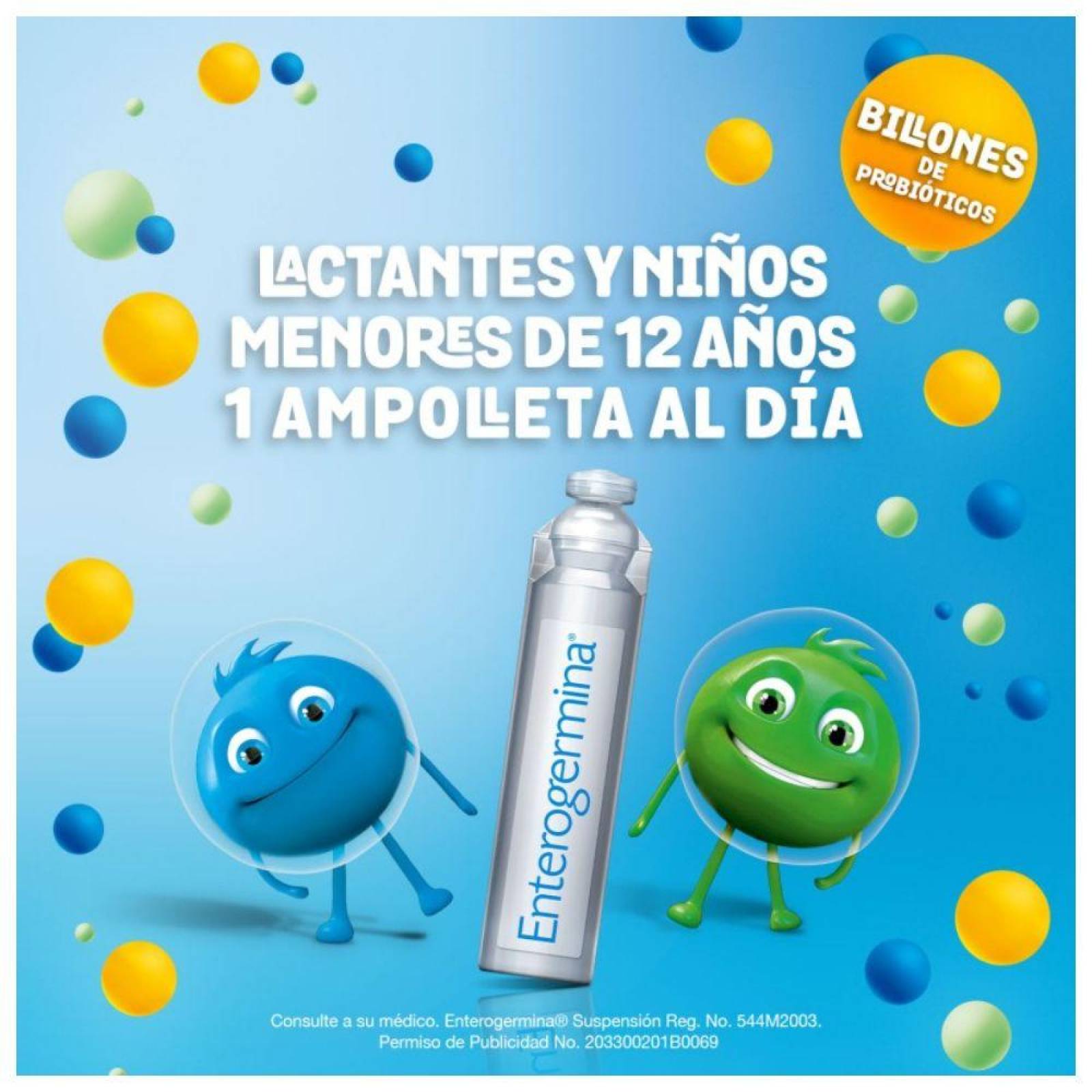 Enterogermina Caja Con 10 Ampolletas Con 5 mL 