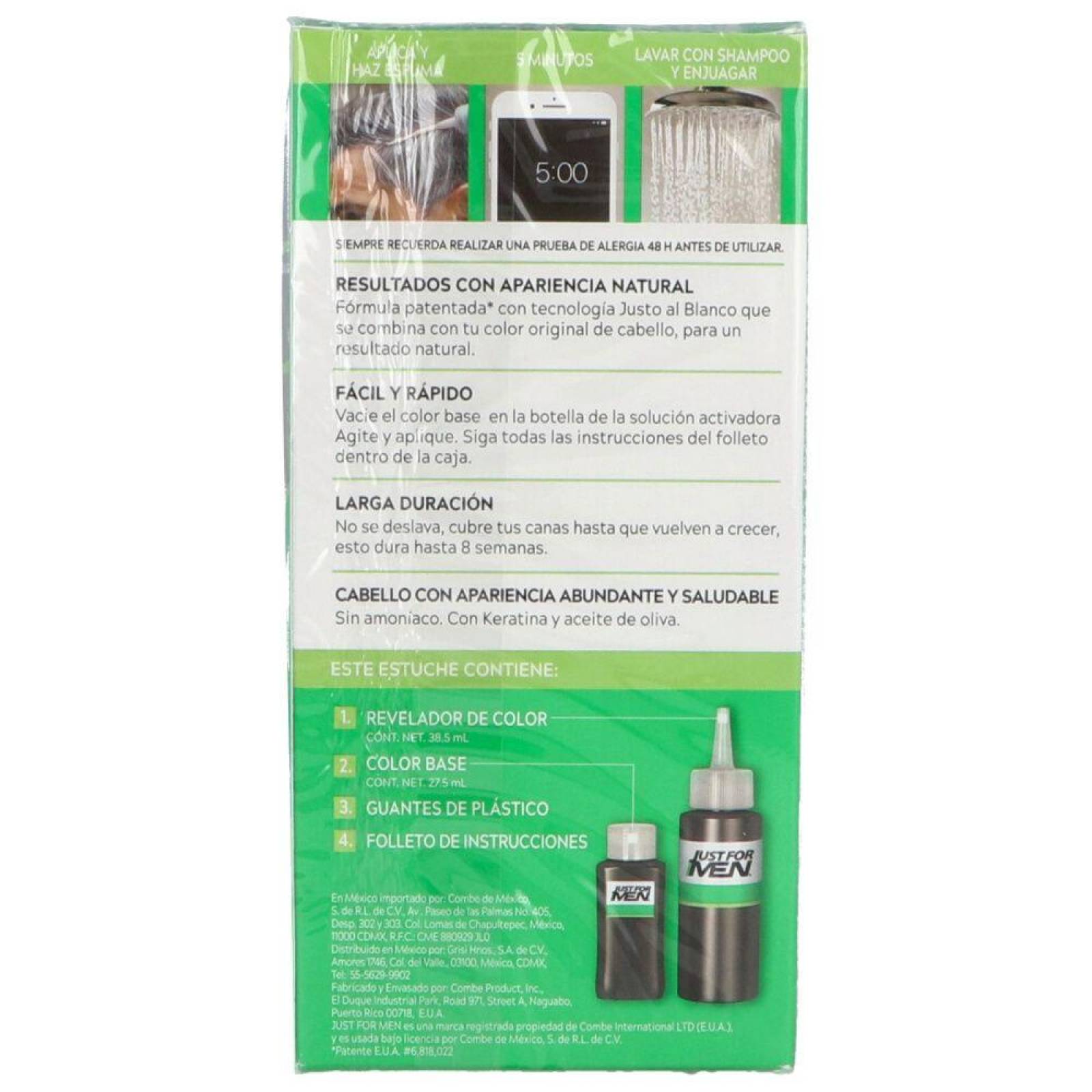 Just For Men Castaño Medio Caja Con Frasco Con 60 mL 