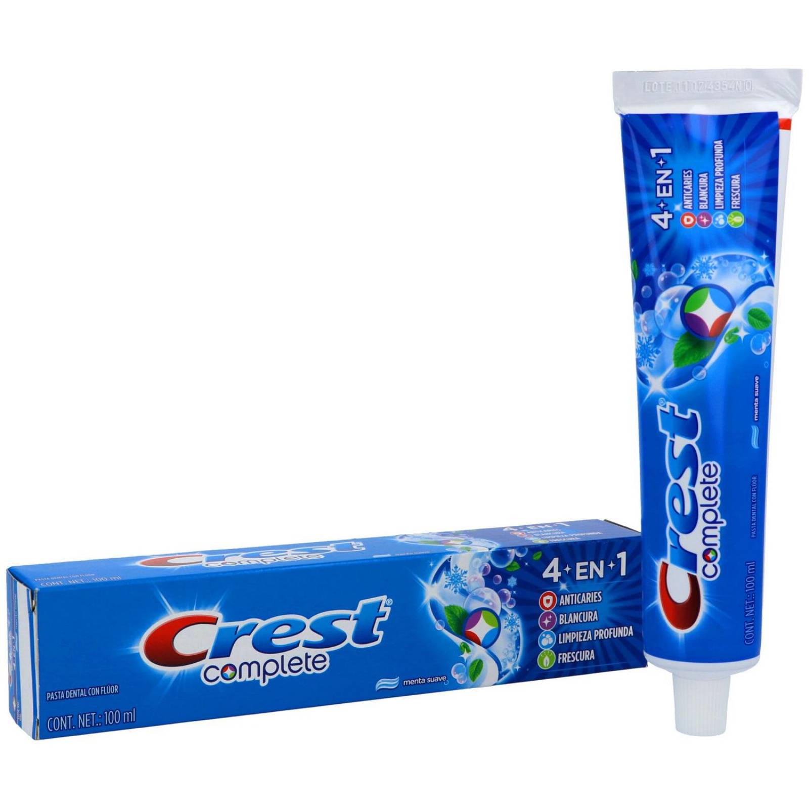 Pasta Dental Crest Complete Caja Con Tubo Con 100 mL 