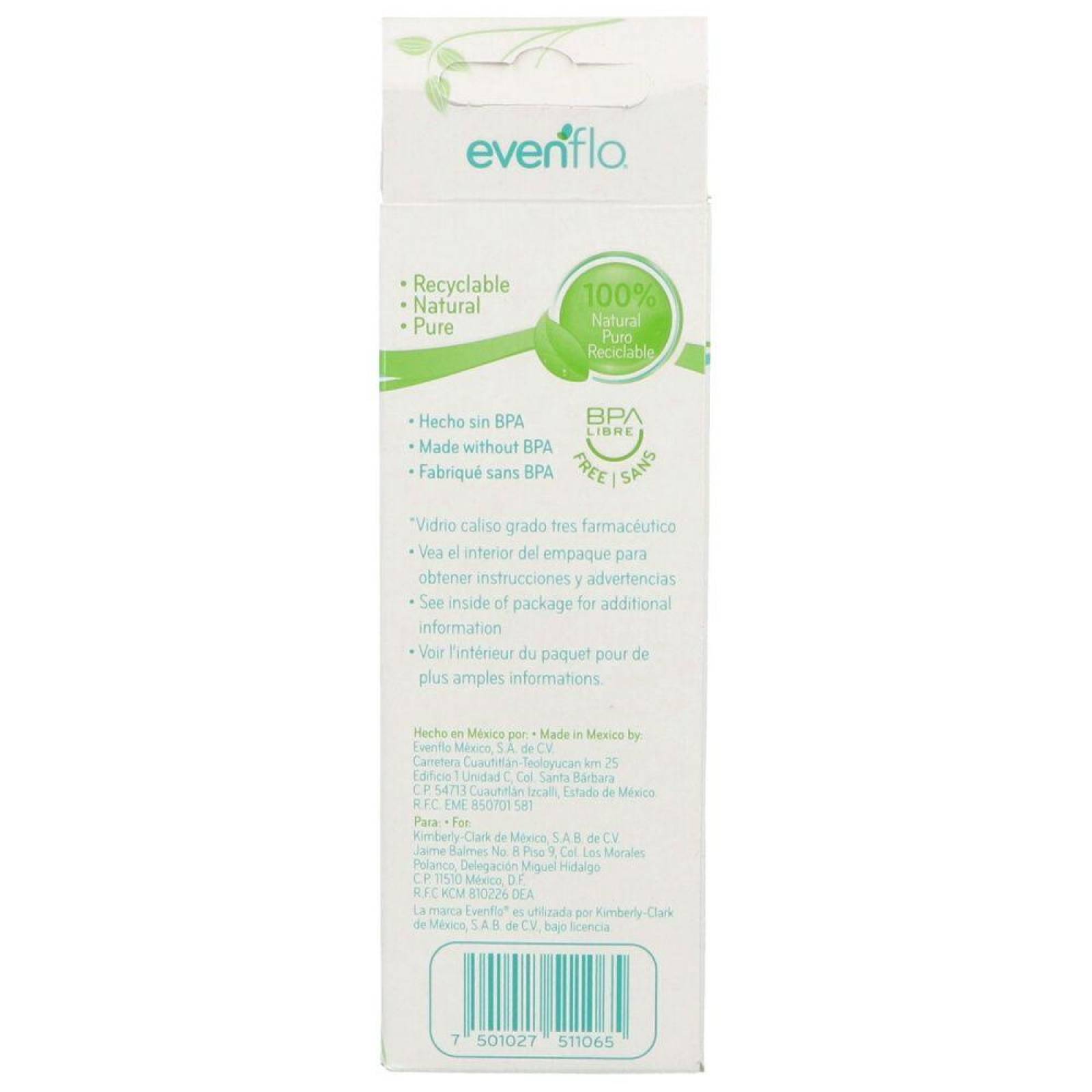 Evenflo Classic Biberón De Vidrio Caja Con 1 Pieza 120mL 