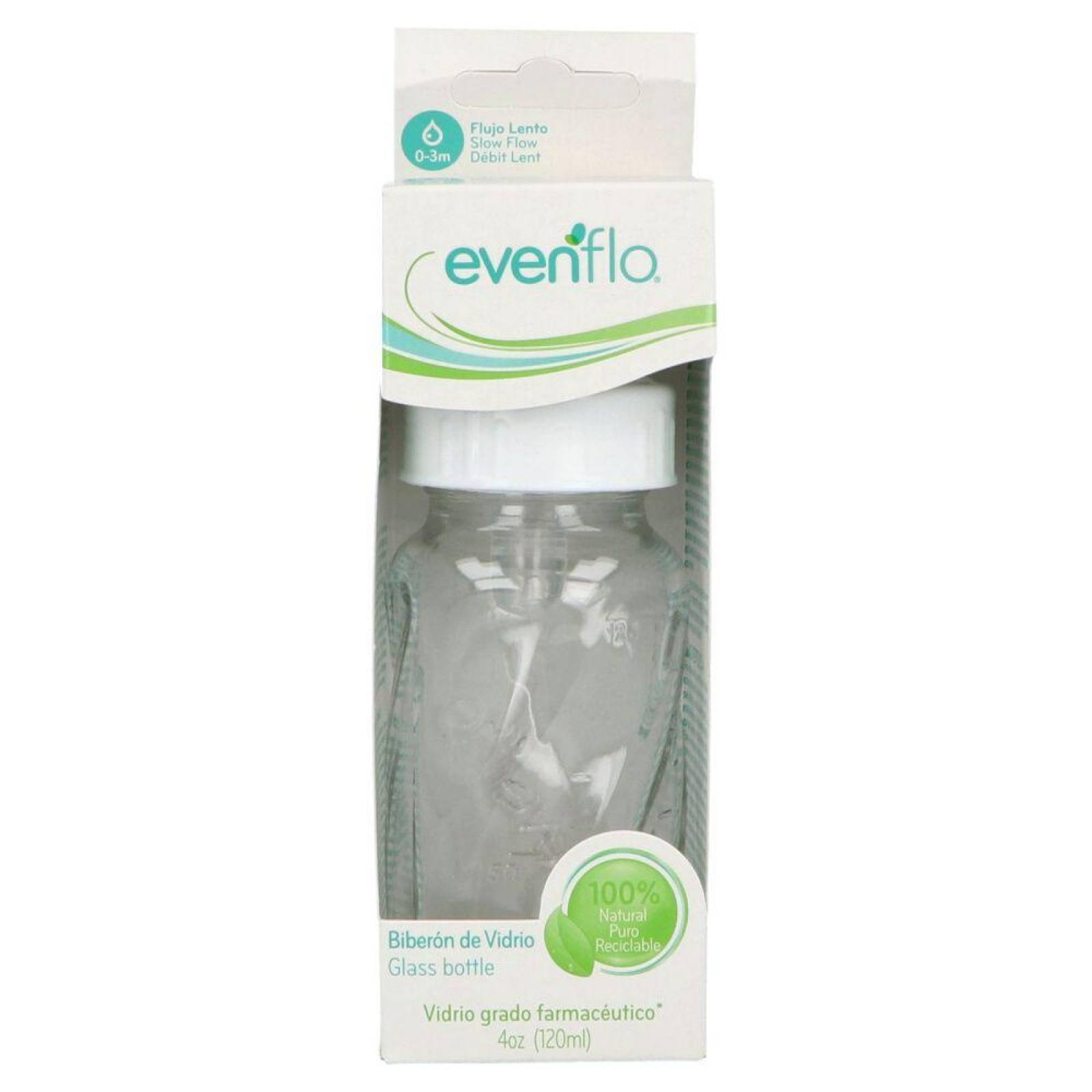 Evenflo Classic Biberón De Vidrio Caja Con 1 Pieza 120mL 