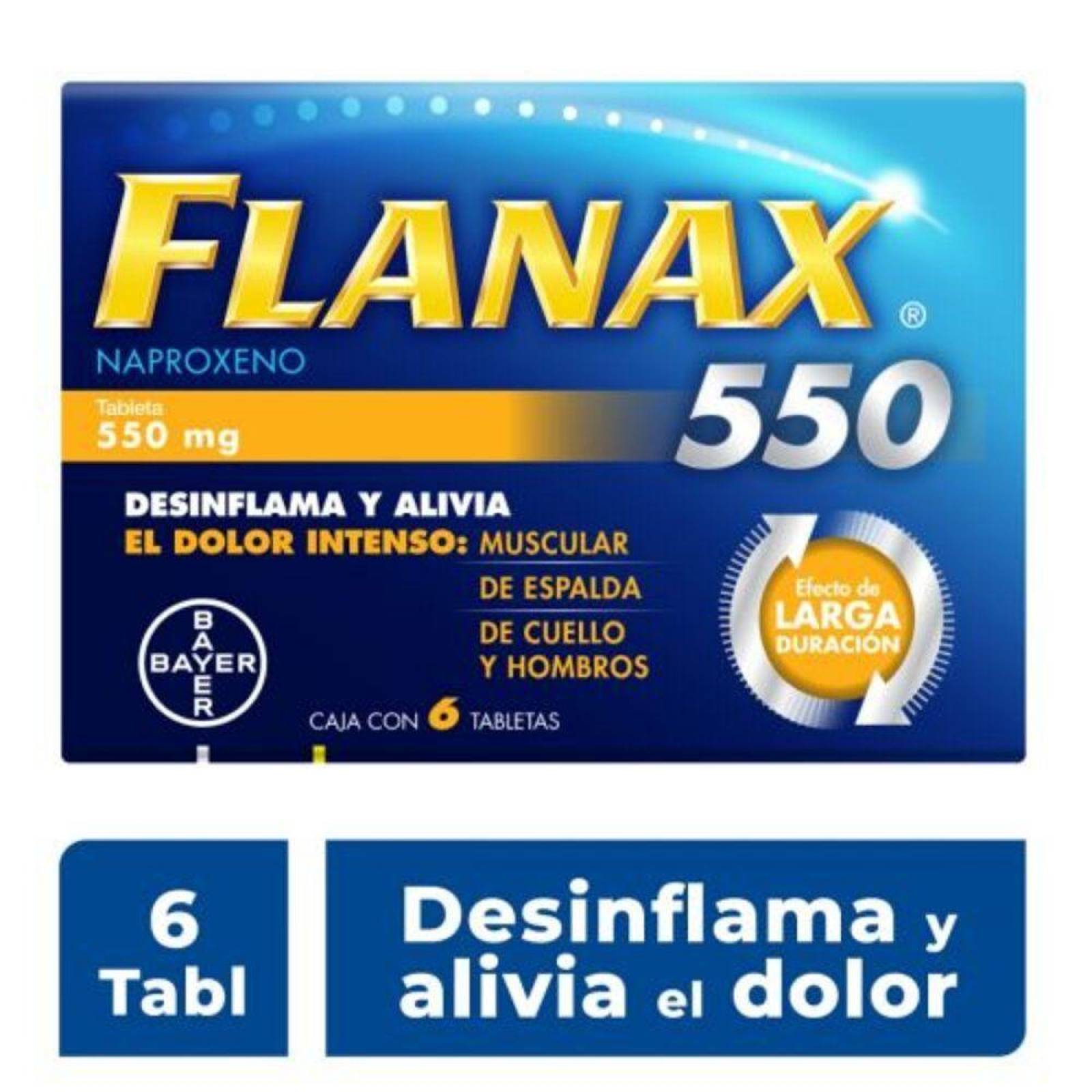 Flanax 550 mg Caja Con 6 Tabletas 