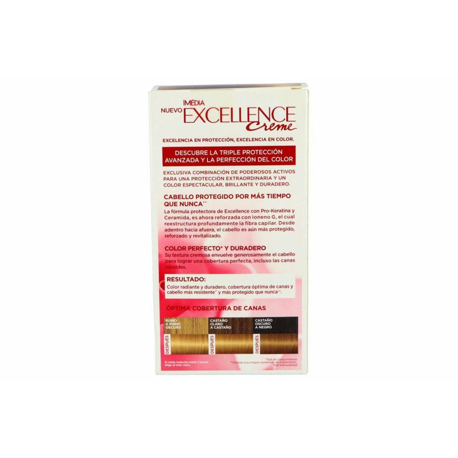 Tinte Para Cabello Loreal Paris Imédia Excellence Caja Con 7 Piezas Color Rubio Dorado 7.3 