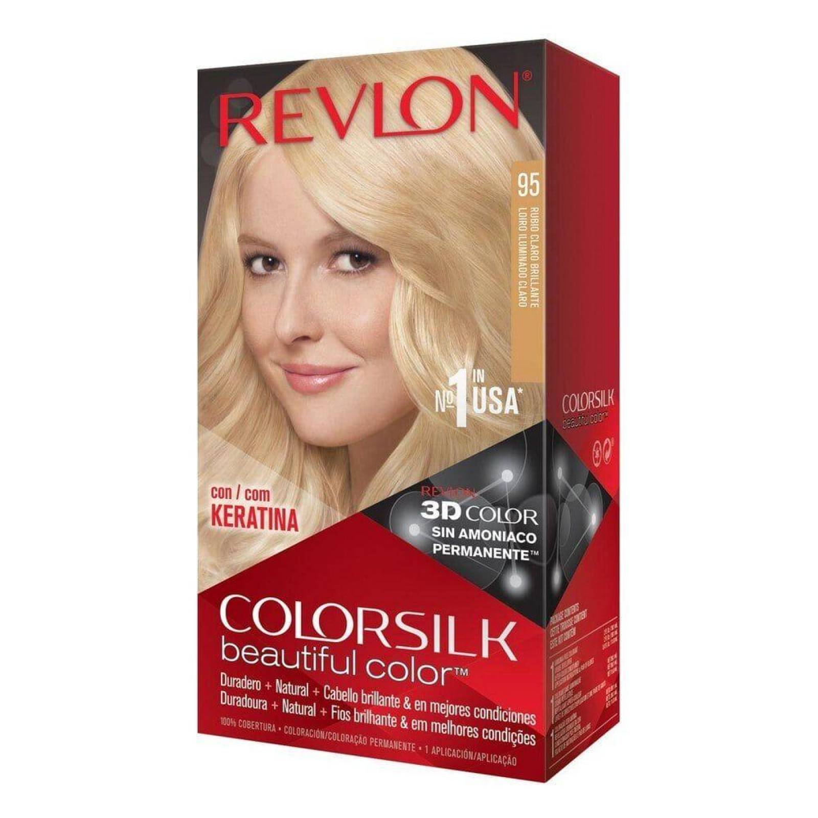 Revlon Colorsilk Tinte Permanente 95 Rubio Claro Brillante Caja Con 1 Aplicación 