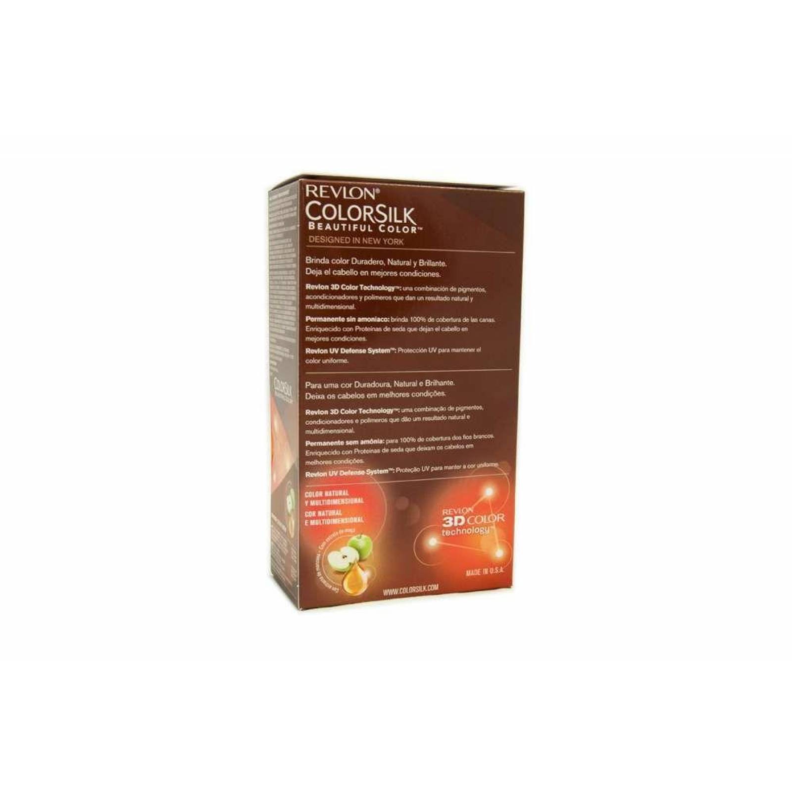 Revlon Colorsilk Tinte Permanente 80 Rubio Claro Cenizo Caja Con 1 Aplicación 