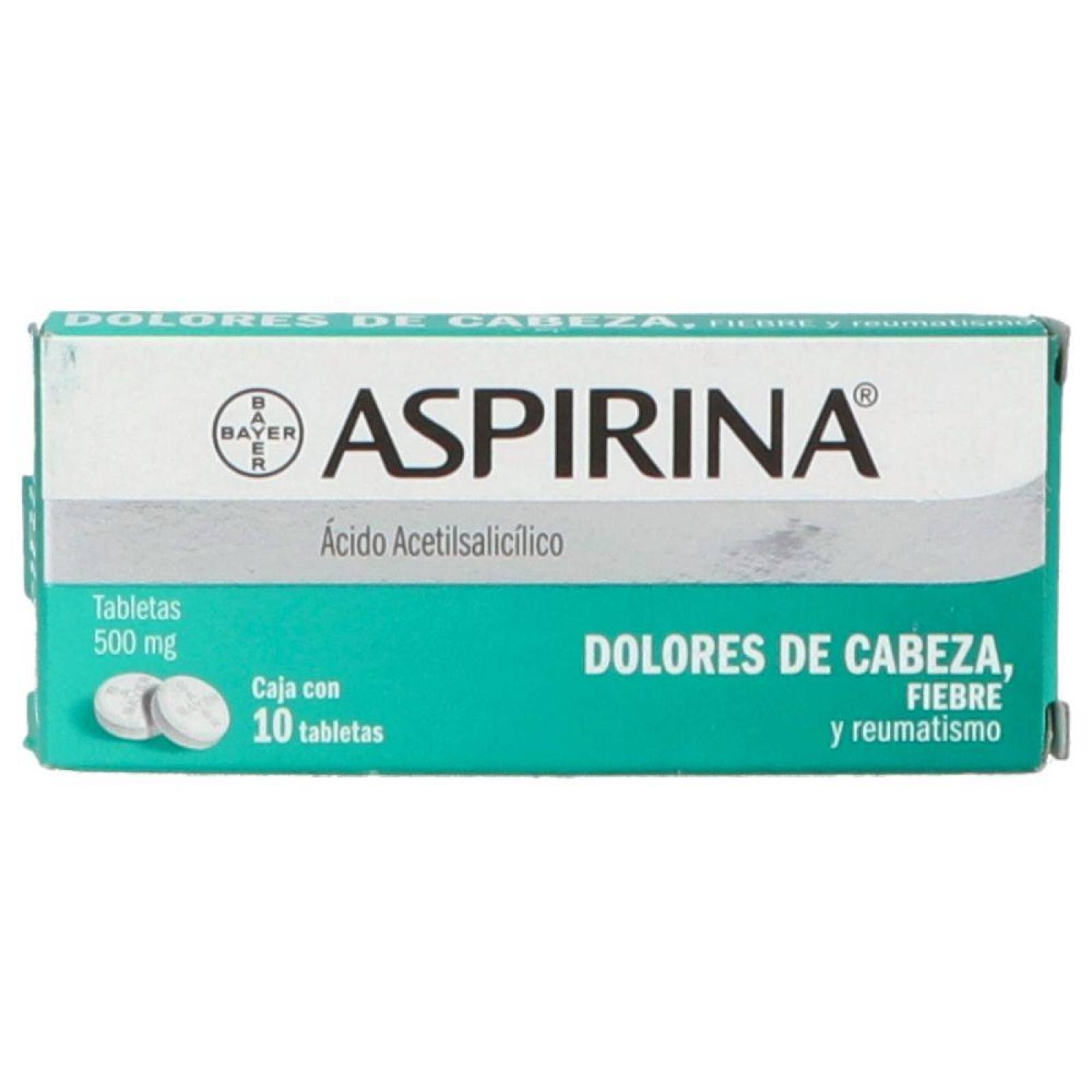 Aspirina 500 mg Caja Con 10 Tabletas Masticables 