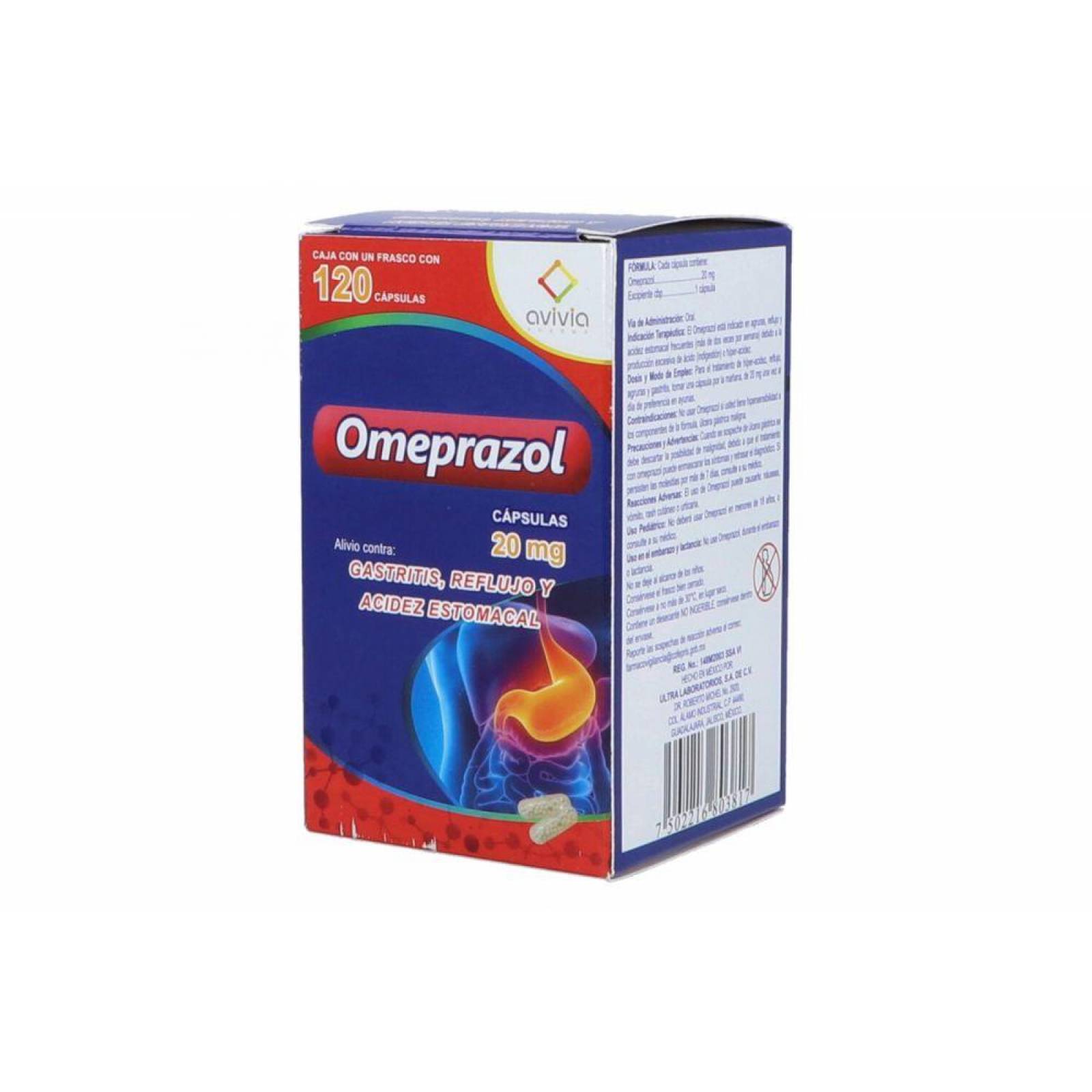 Omeprazol 20 mg Caja Con 20 Cápsulas 