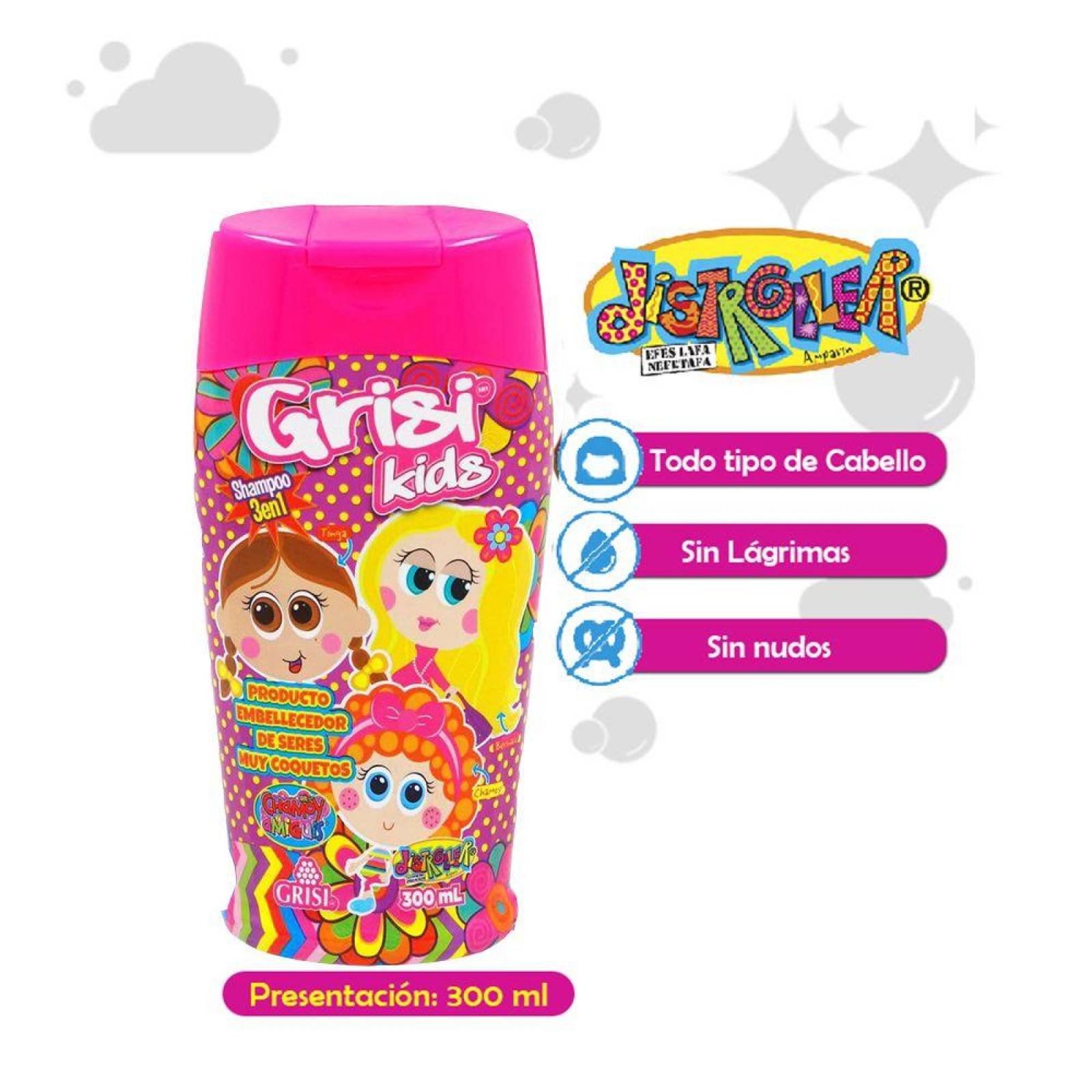 Grisi Kids Shampoo 3 En 1 Happy Pop Para NIña Botella Con 300mL 