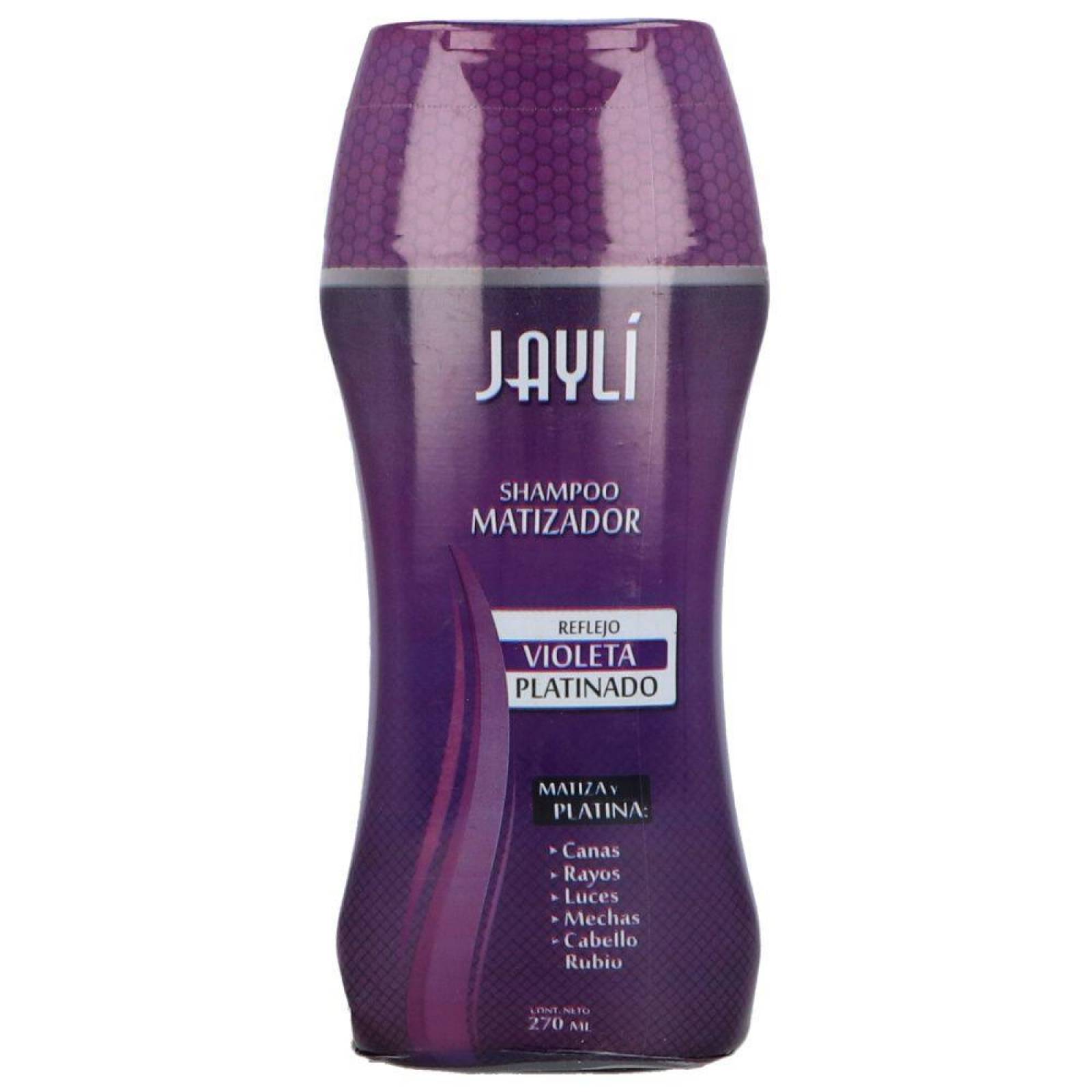 Jayli Shampoo Matizador De Canas Plateado Violeta Frasco Con 250 mL 