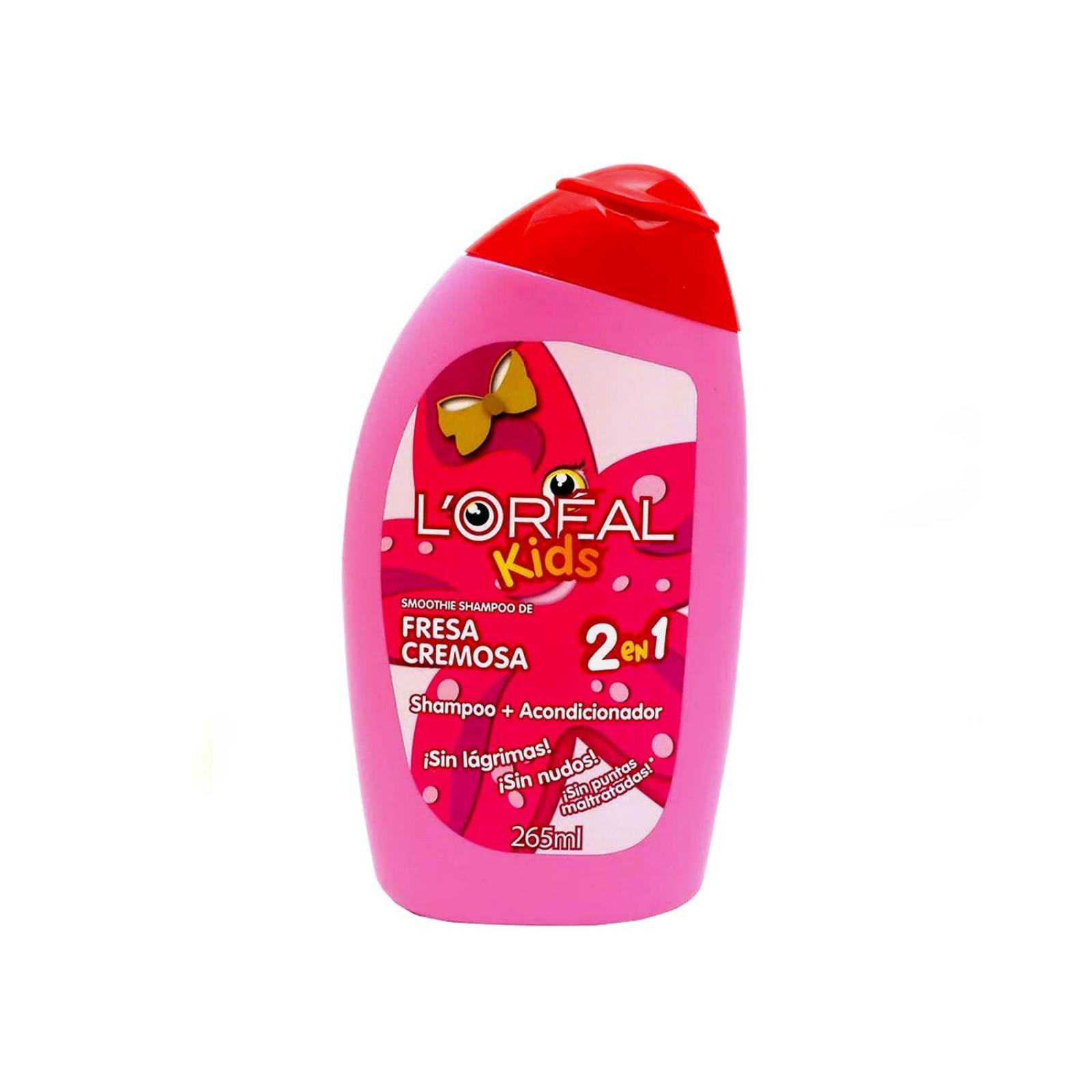 Shampoo Loreal Kids Smoothie De Fresa Cremosa 2 En 1 Frasco Con 265 mL 