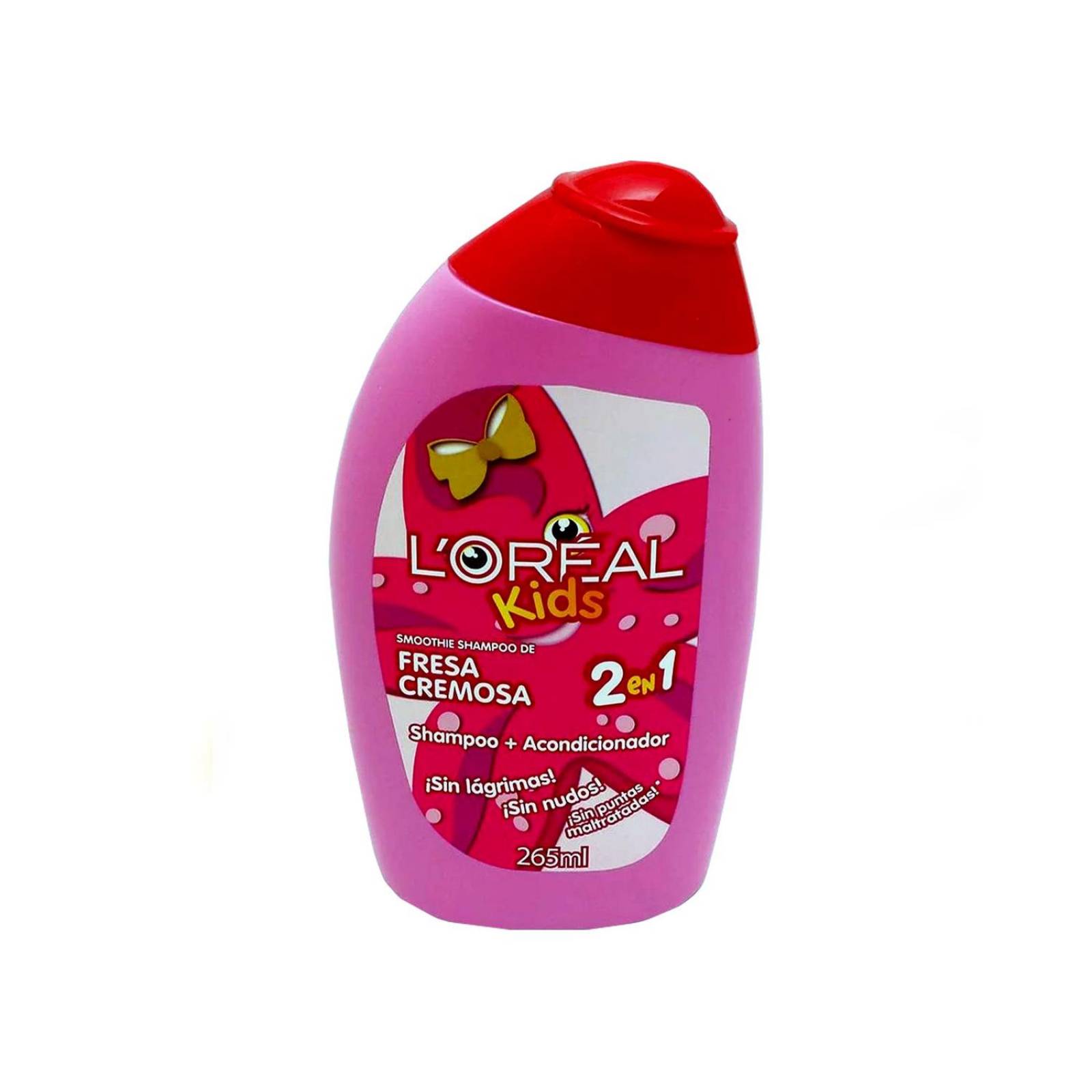 Shampoo Loreal Kids Smoothie De Fresa Cremosa 2 En 1 Frasco Con 265 mL 