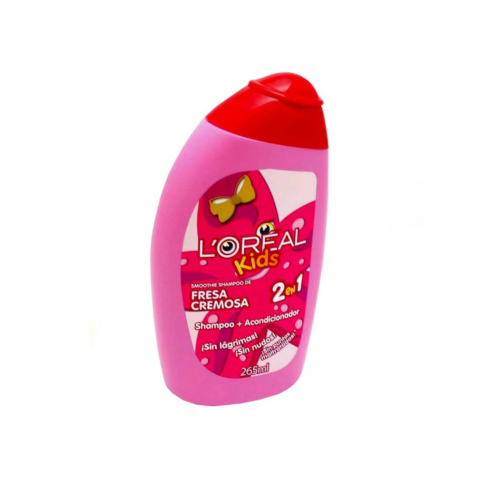 Shampoo Loreal Kids Smoothie De Fresa Cremosa 2 En 1 Frasco Con 265 mL 
