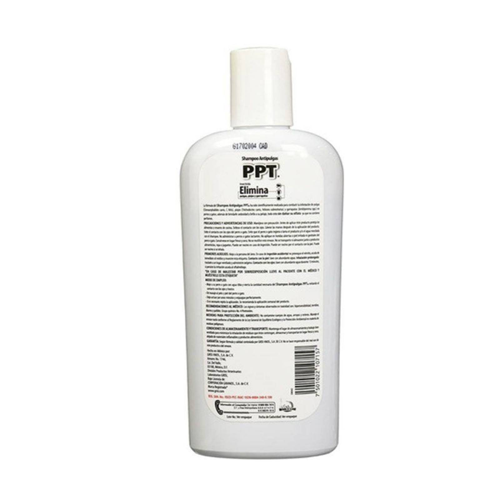 Shampoo Antipulgas PPT Frasco Con 400 mL 