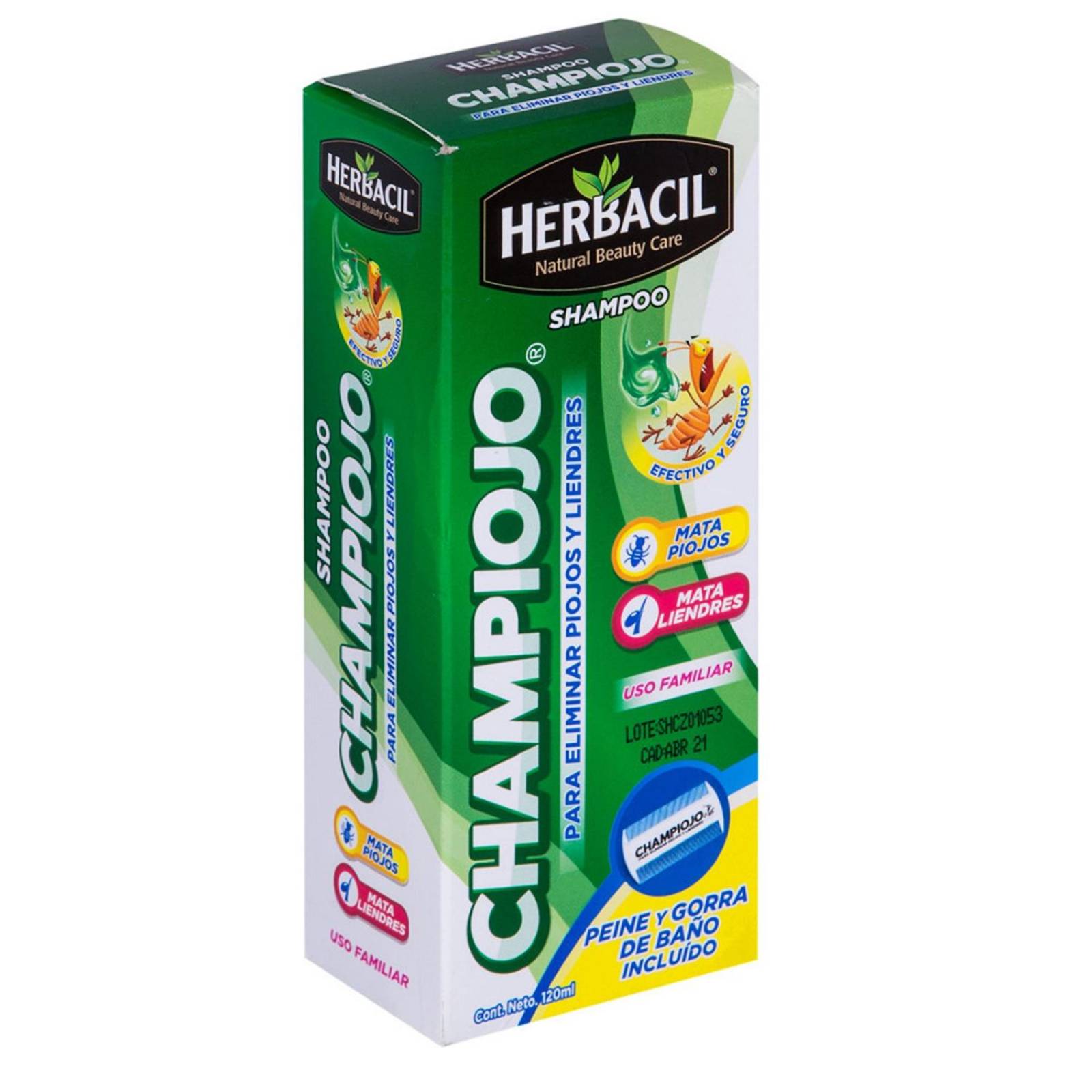 Shampoo Herbacil Piojos-Liendres Frasco De 120 mL 