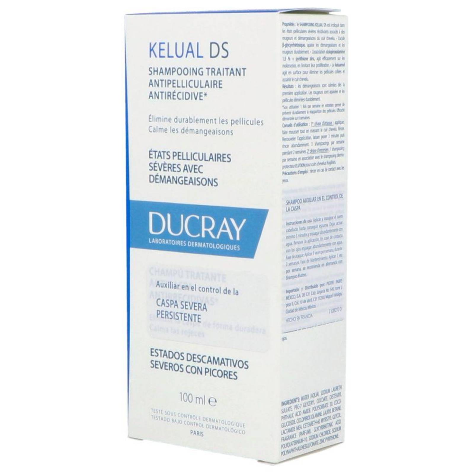 Ducray Kelual DS Shampoo Capilar Botella Con 100 mL 