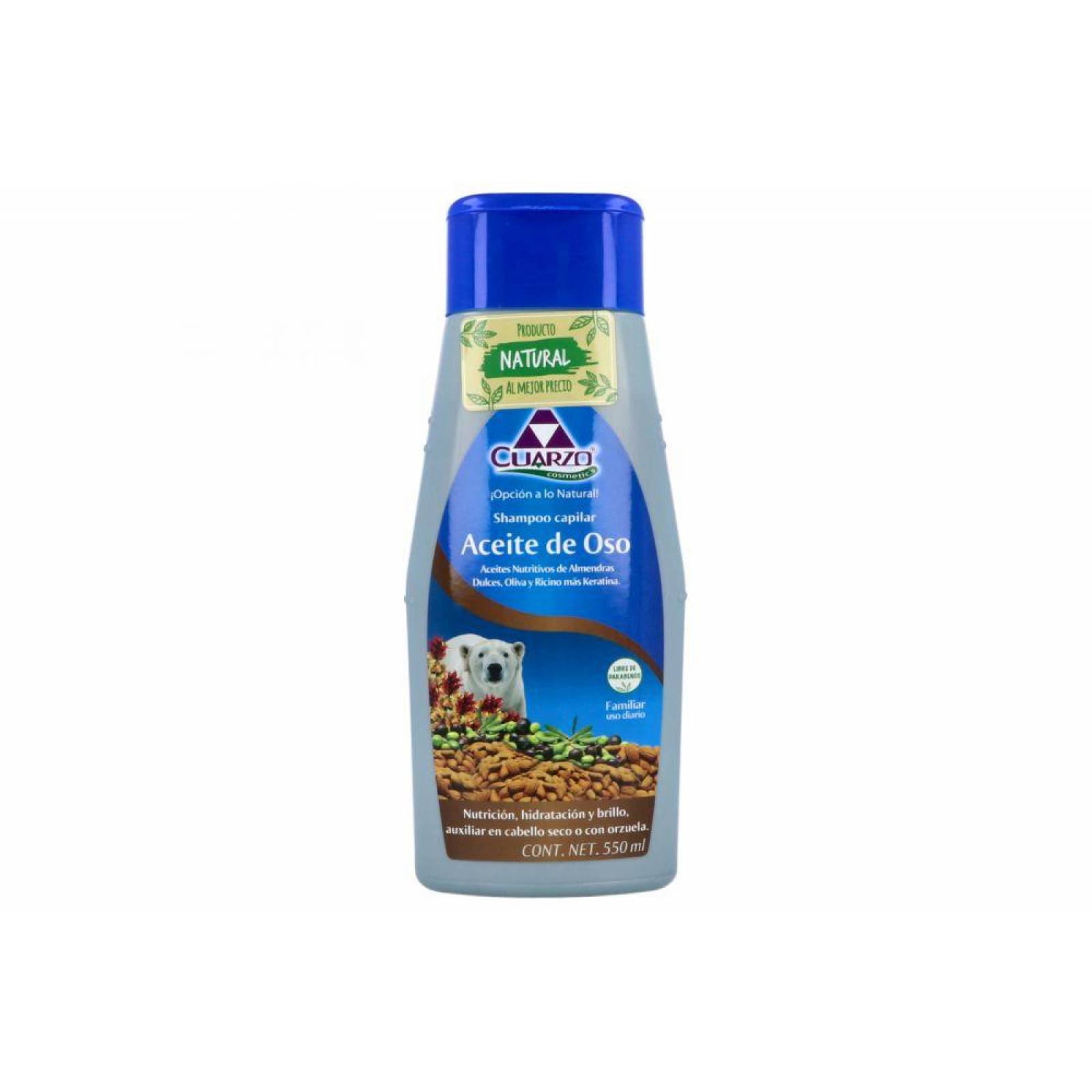 Shampoo Capilar De Aceite De Oso Botella Con 500 mL + 50 mL Gratis 