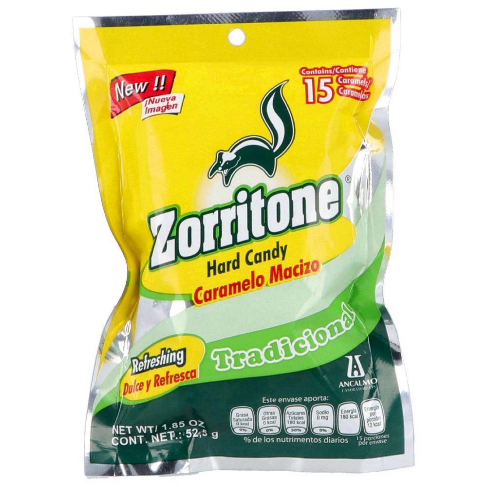 ZORRITONE 52.5 G CARAMELO 15 P 