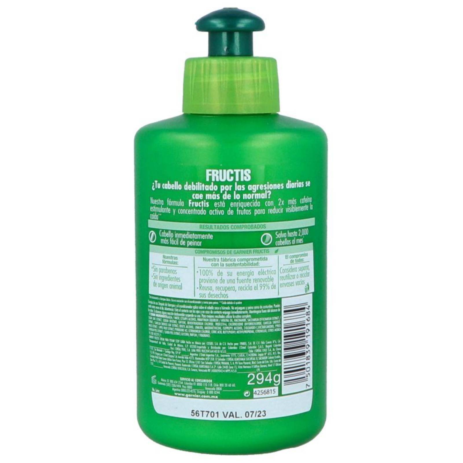 FRUCTIS CREMA PARA PEINAR STOP CAÍDA FRASCO CON 300 ML 
