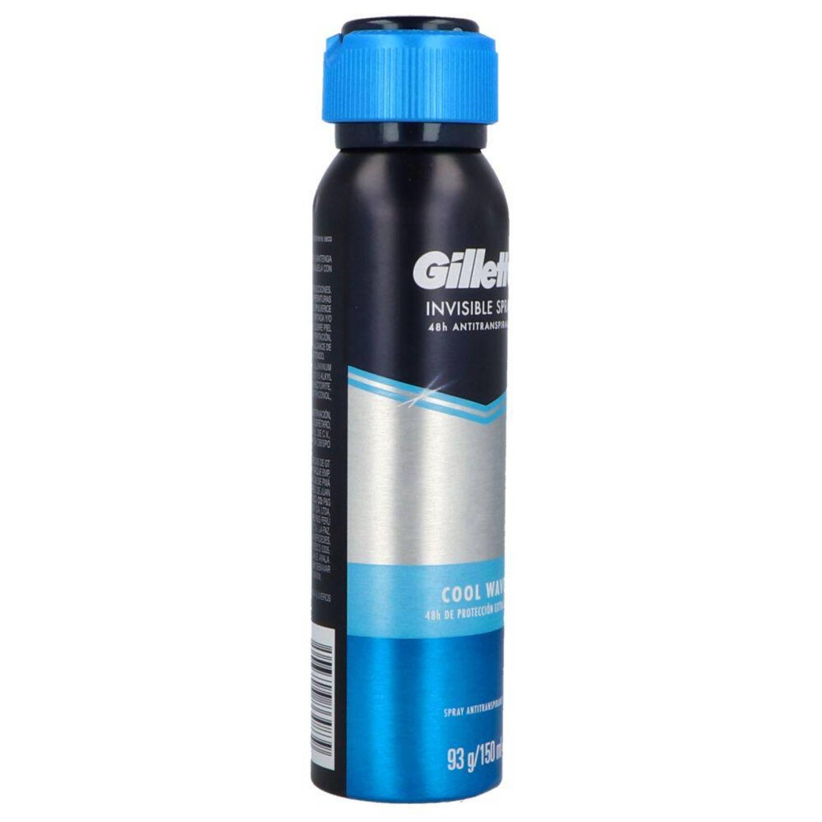 Antitranspirante Gillette Endurance Cool Wave Frasco Spray Con 93 g 