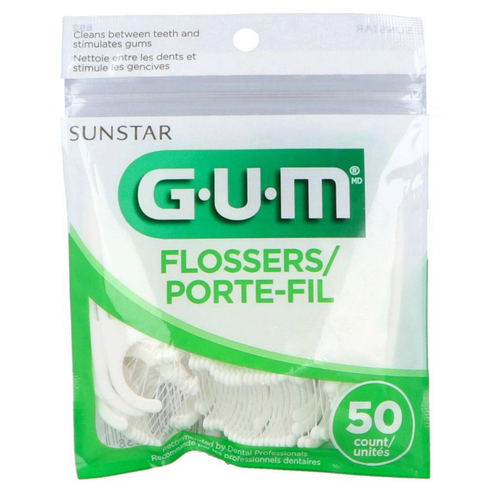 Palillos Gum Con Hilo Dental Bolsa Con 50 Piezas 