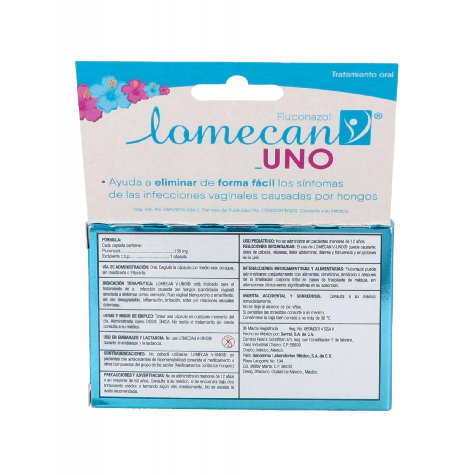 Lomecan V Uno 150 mg 1 Cápsula 