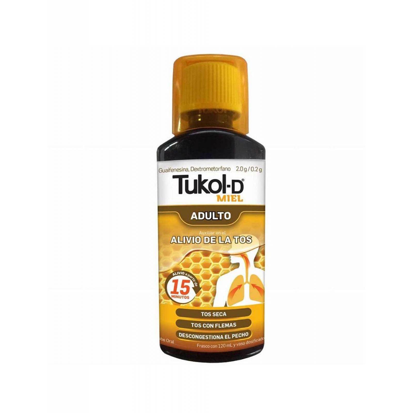 Tukol-D Jarabe Adulto Sabor Miel Con 120 mL 