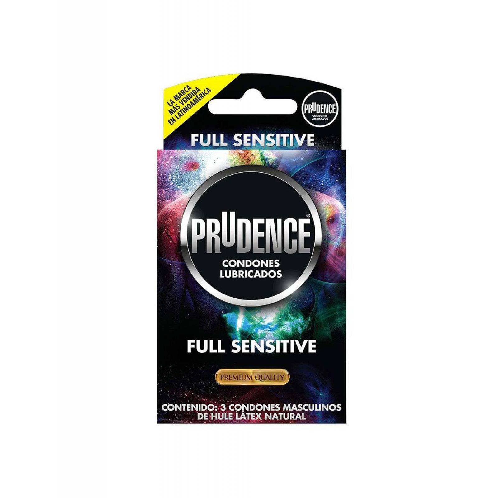 Prudence Full Sensitive Con 3 Condones Masculinos De Hule Látex 