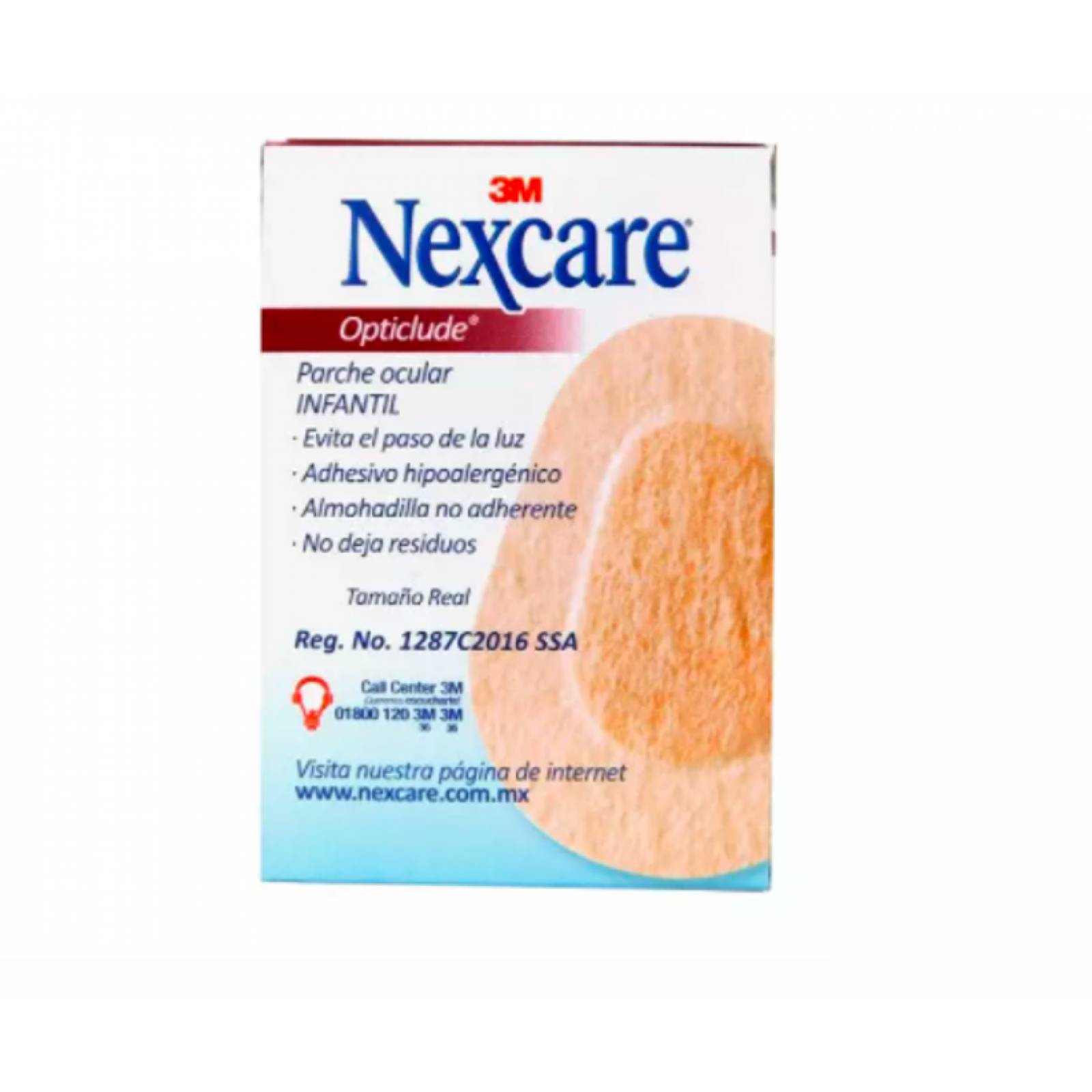 Nexcare Opticlude Parche Ocular Junior Caja Con 20 Piezas 